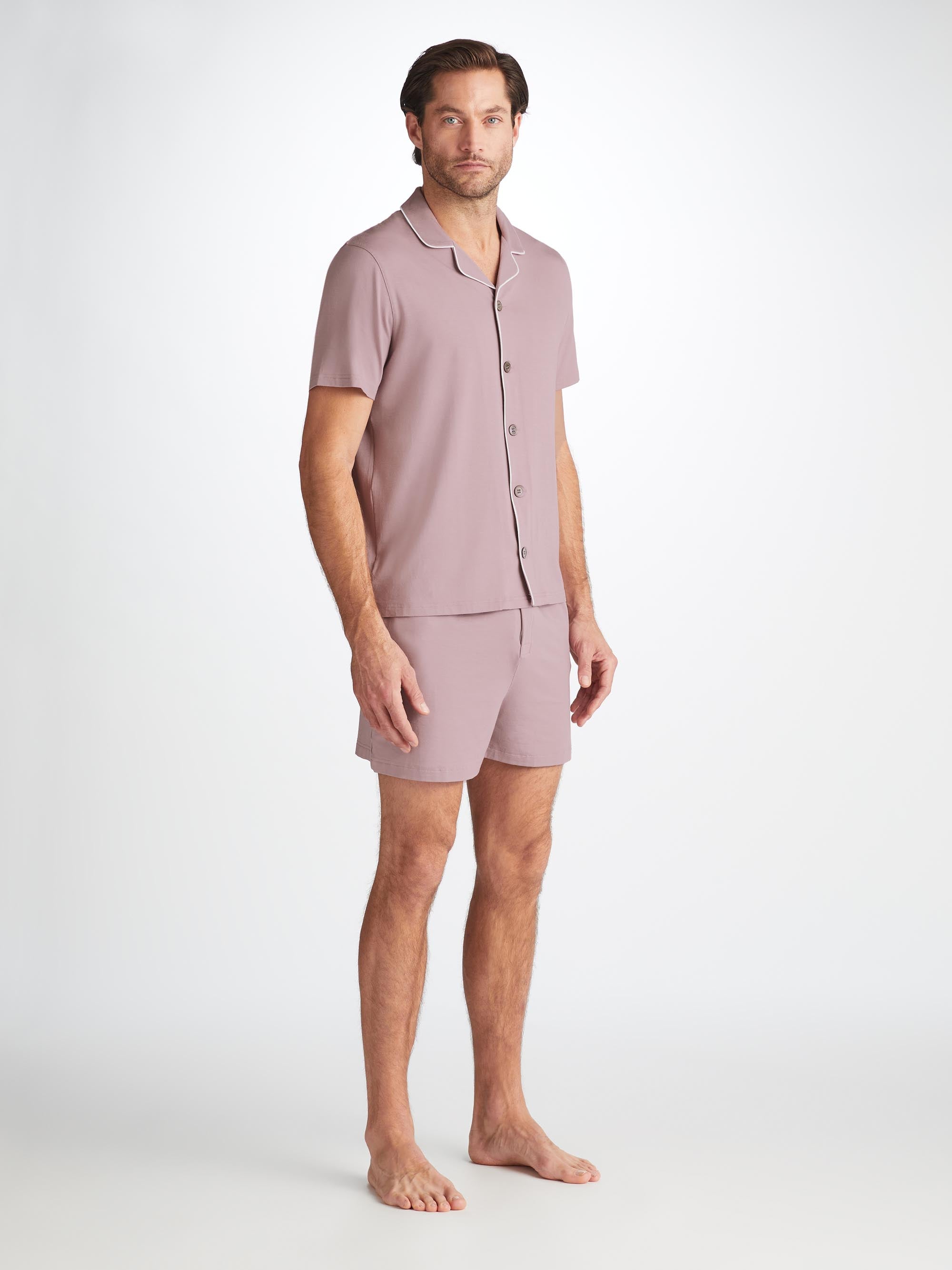 Men's Short Pyjamas Basel Micro Modal Stretch Mauve