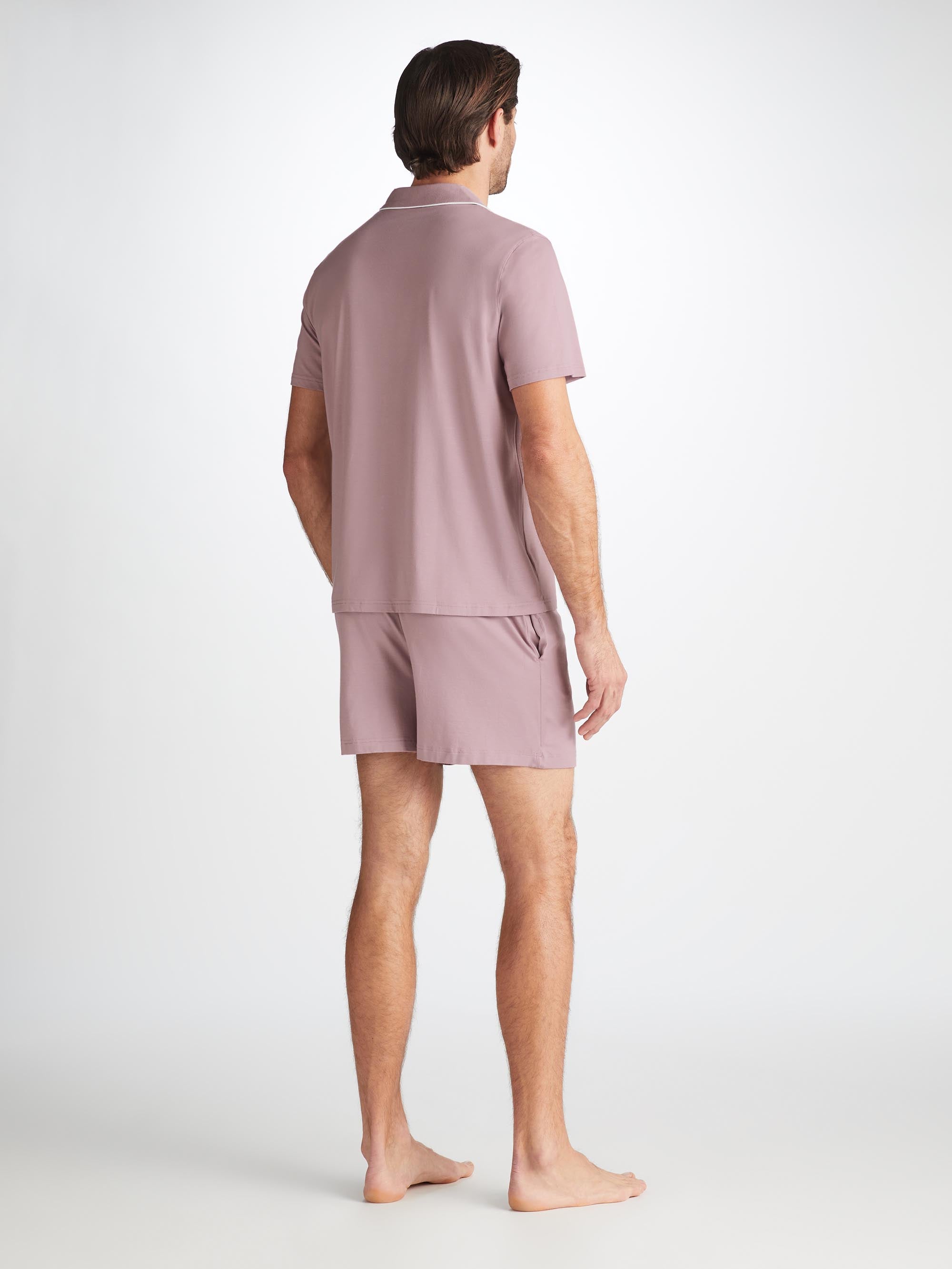 Men's Short Pajamas Basel Micro Modal Stretch Mauve