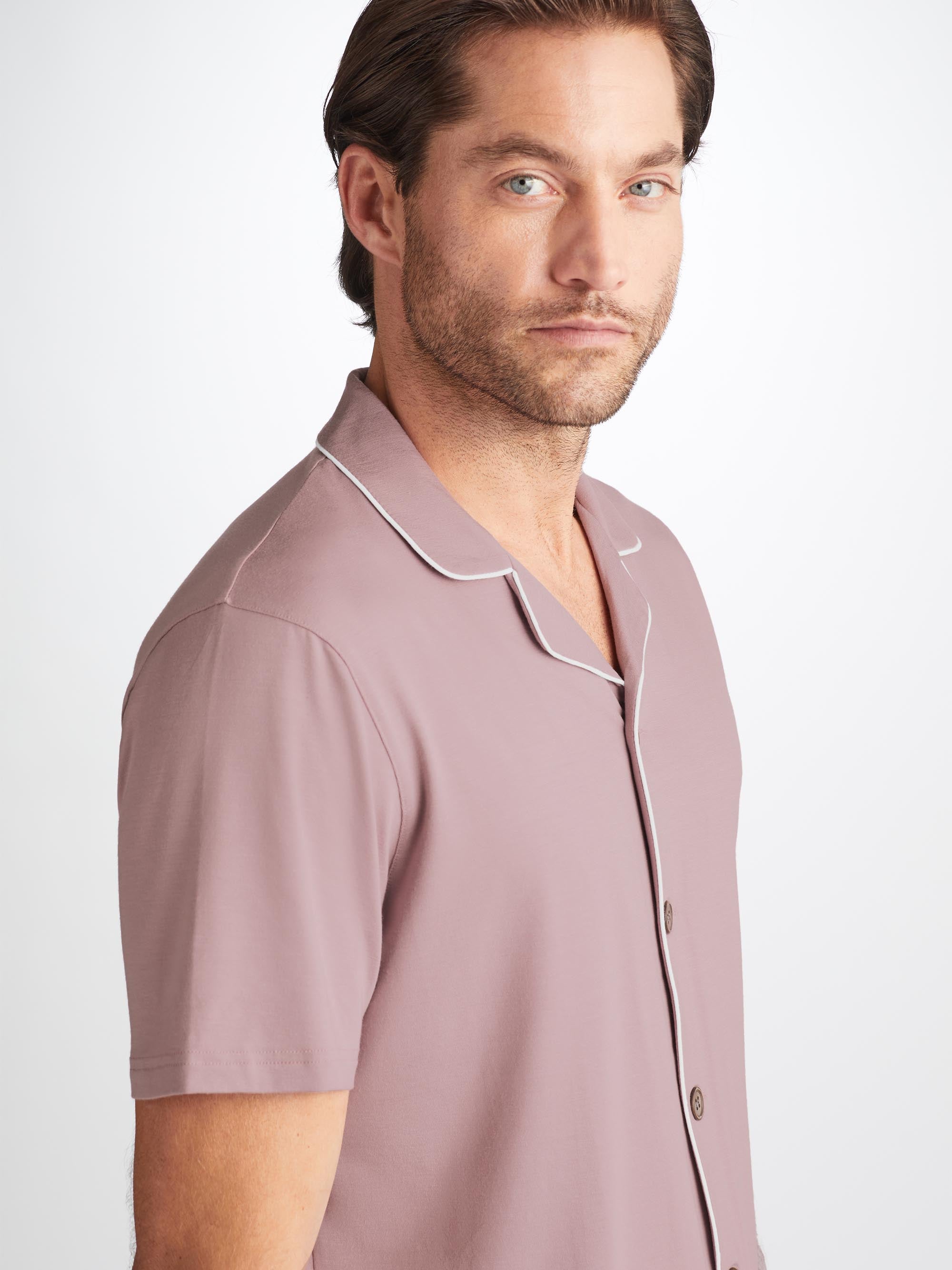 Men's Short Pyjamas Basel Micro Modal Stretch Mauve