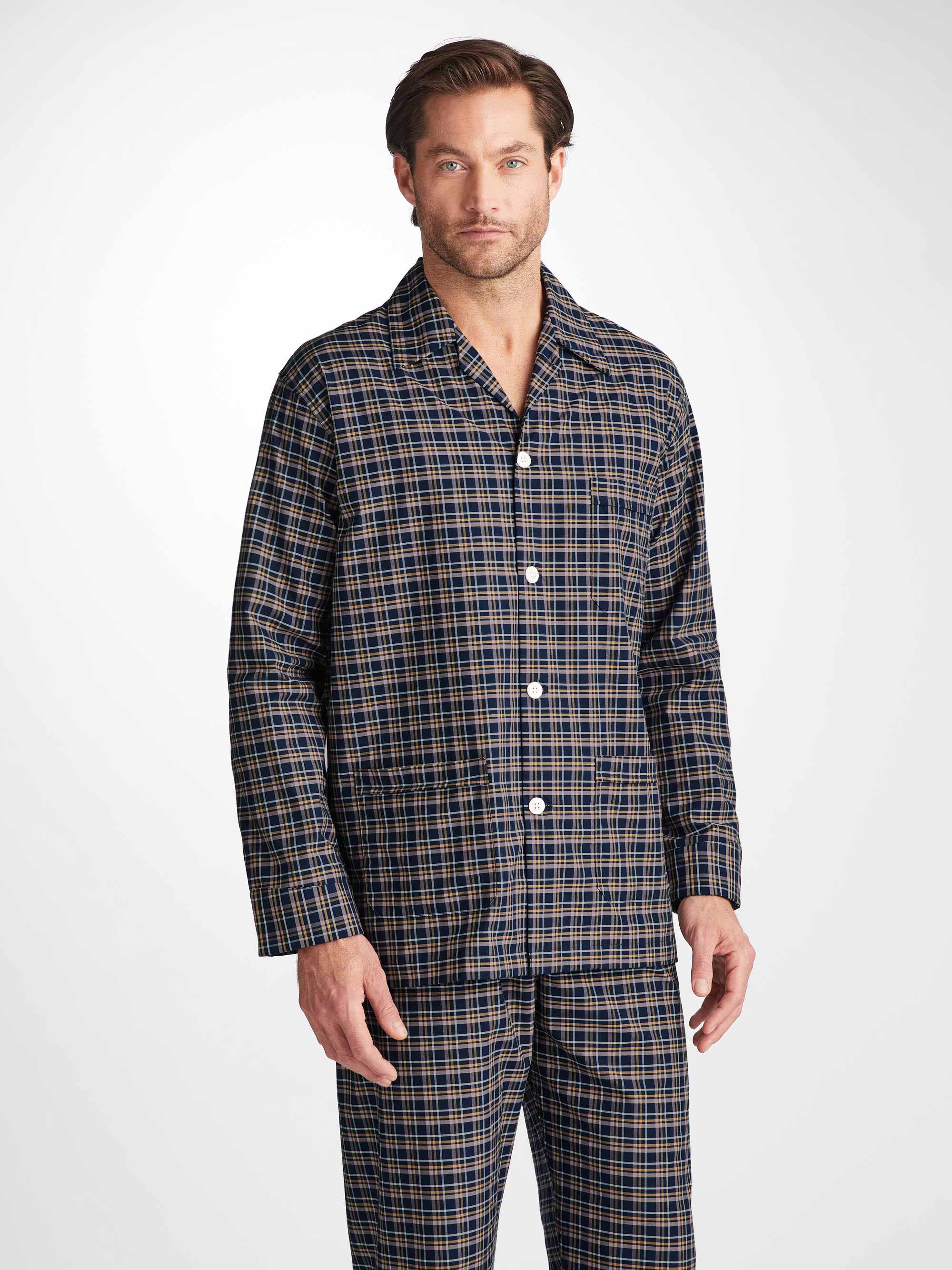 Men's Classic Fit Pajamas Barker 37 Cotton Navy