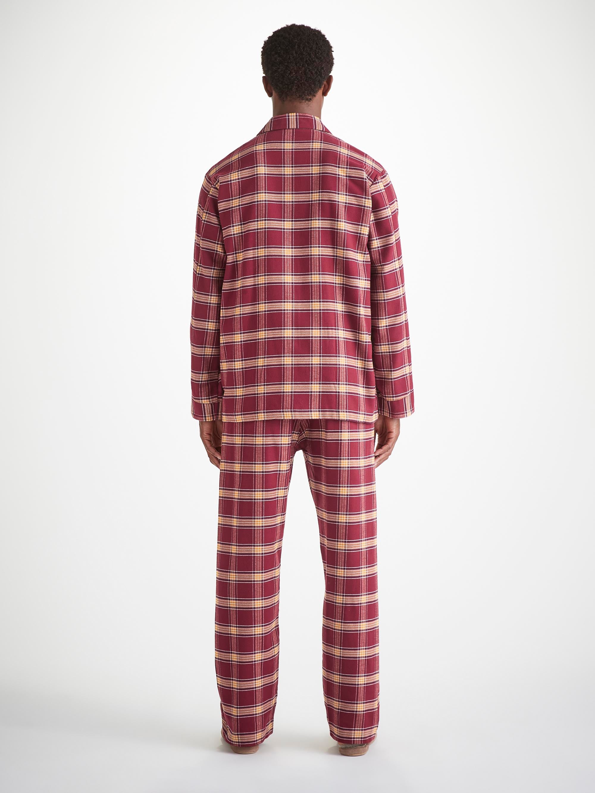 Men's Pyjamas Kelburn 48 Brushed Cotton Burgundy