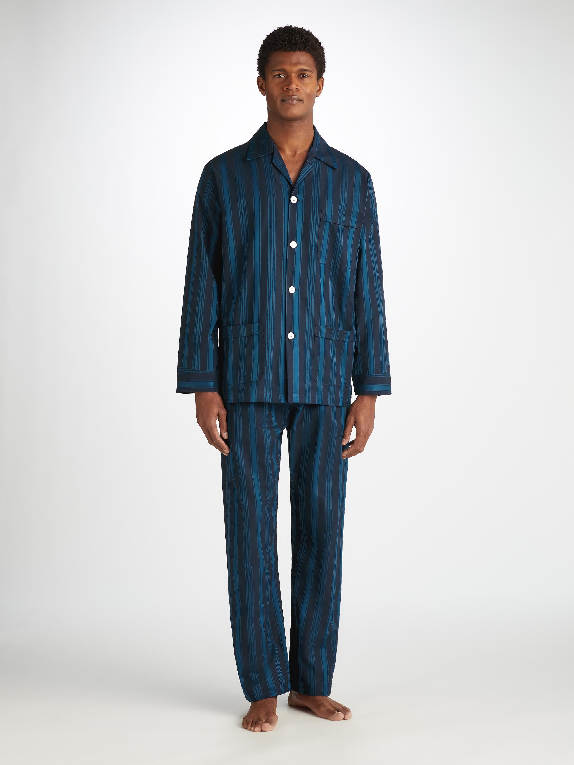 Men's Classic Fit Pajamas Royal 222 Cotton Navy