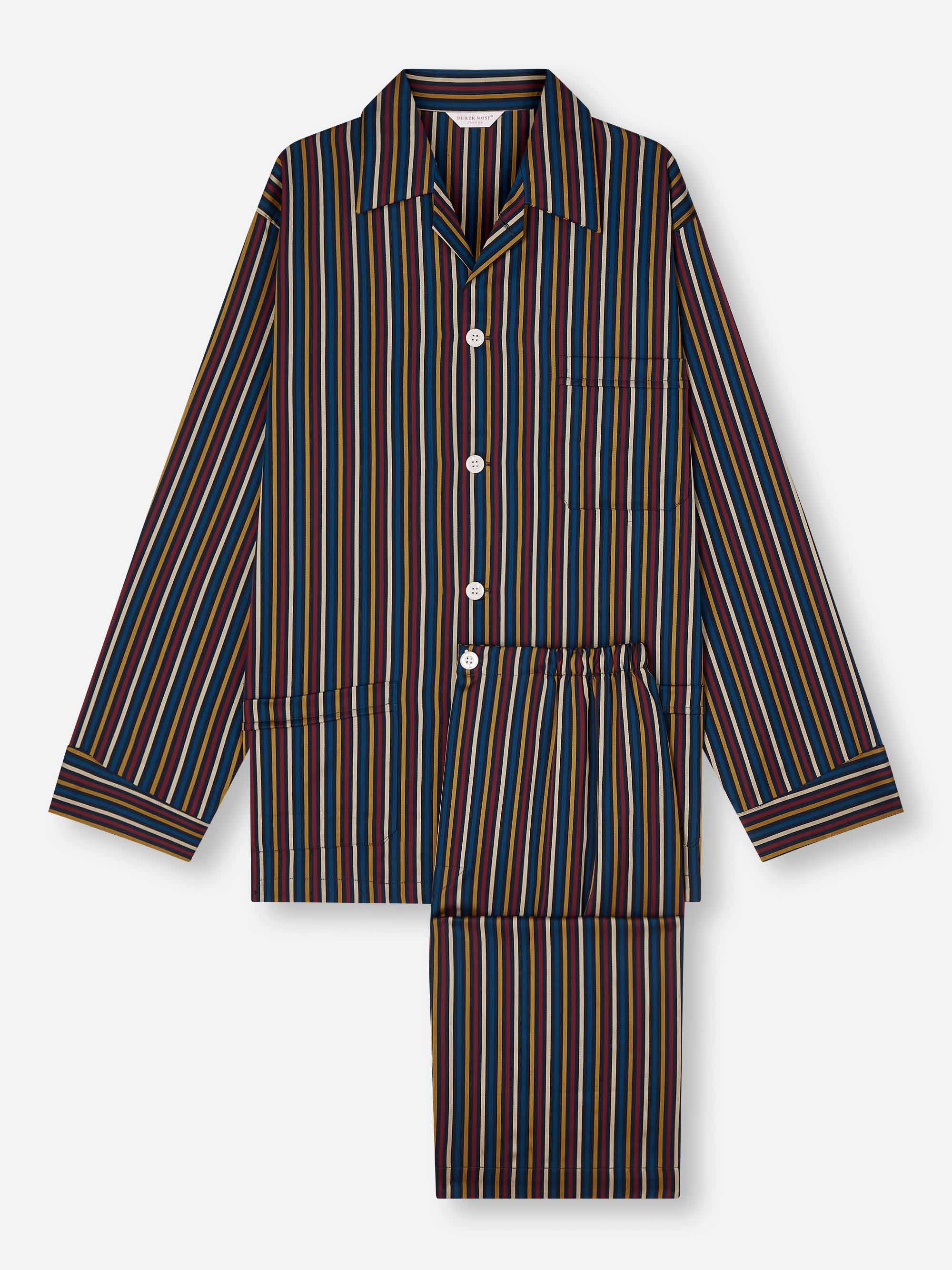 Men's Classic Fit Pyjamas Wellington 57 Cotton Navy
