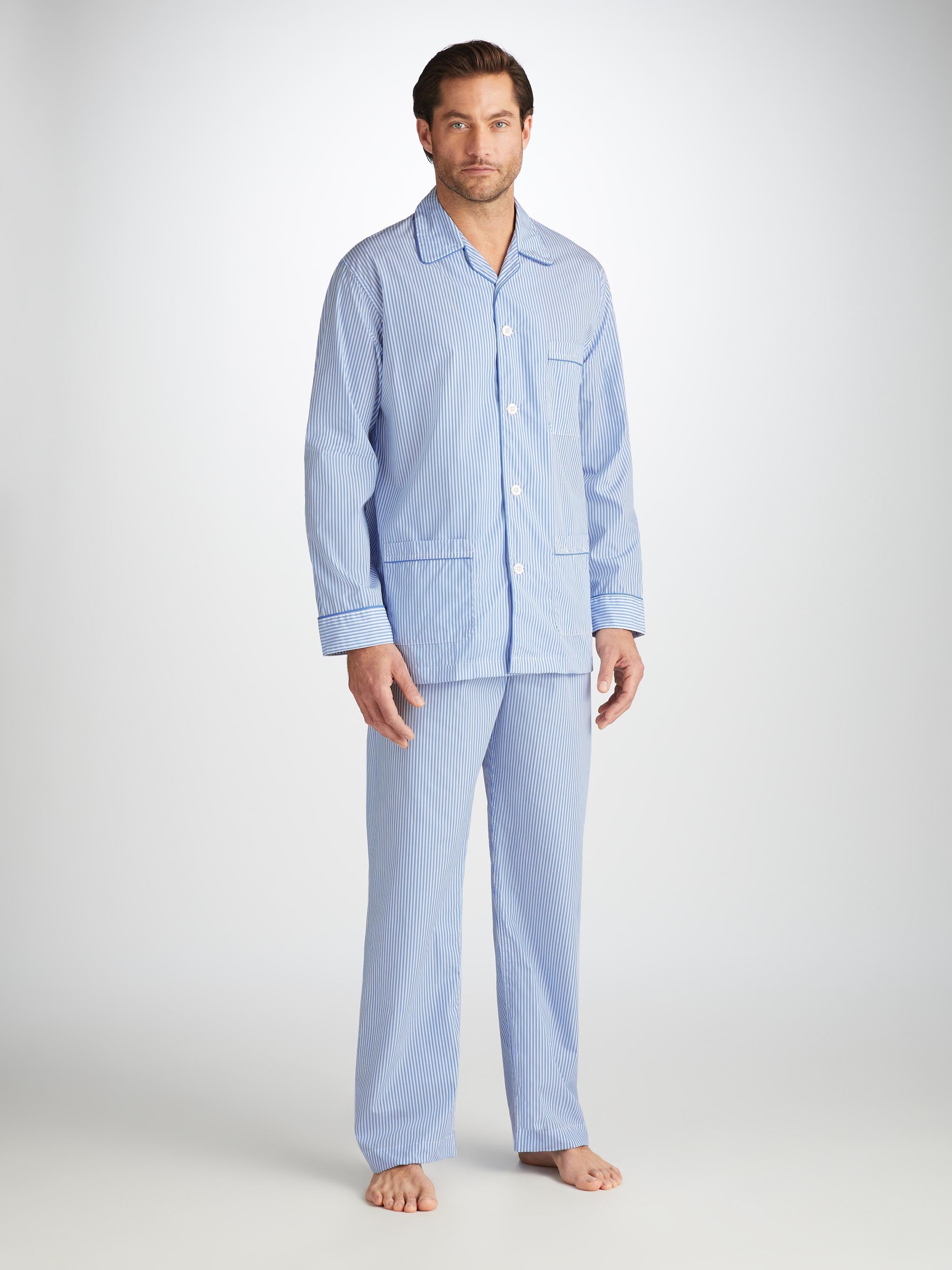 Men's Classic Fit Pyjamas James Cotton Blue 