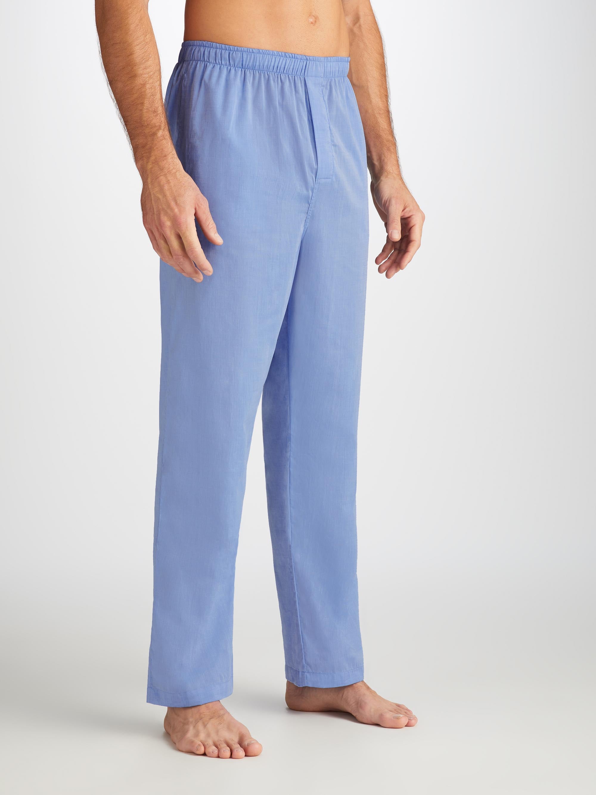 Men's Modern Fit Pajamas Amalfi Cotton Batiste Blue