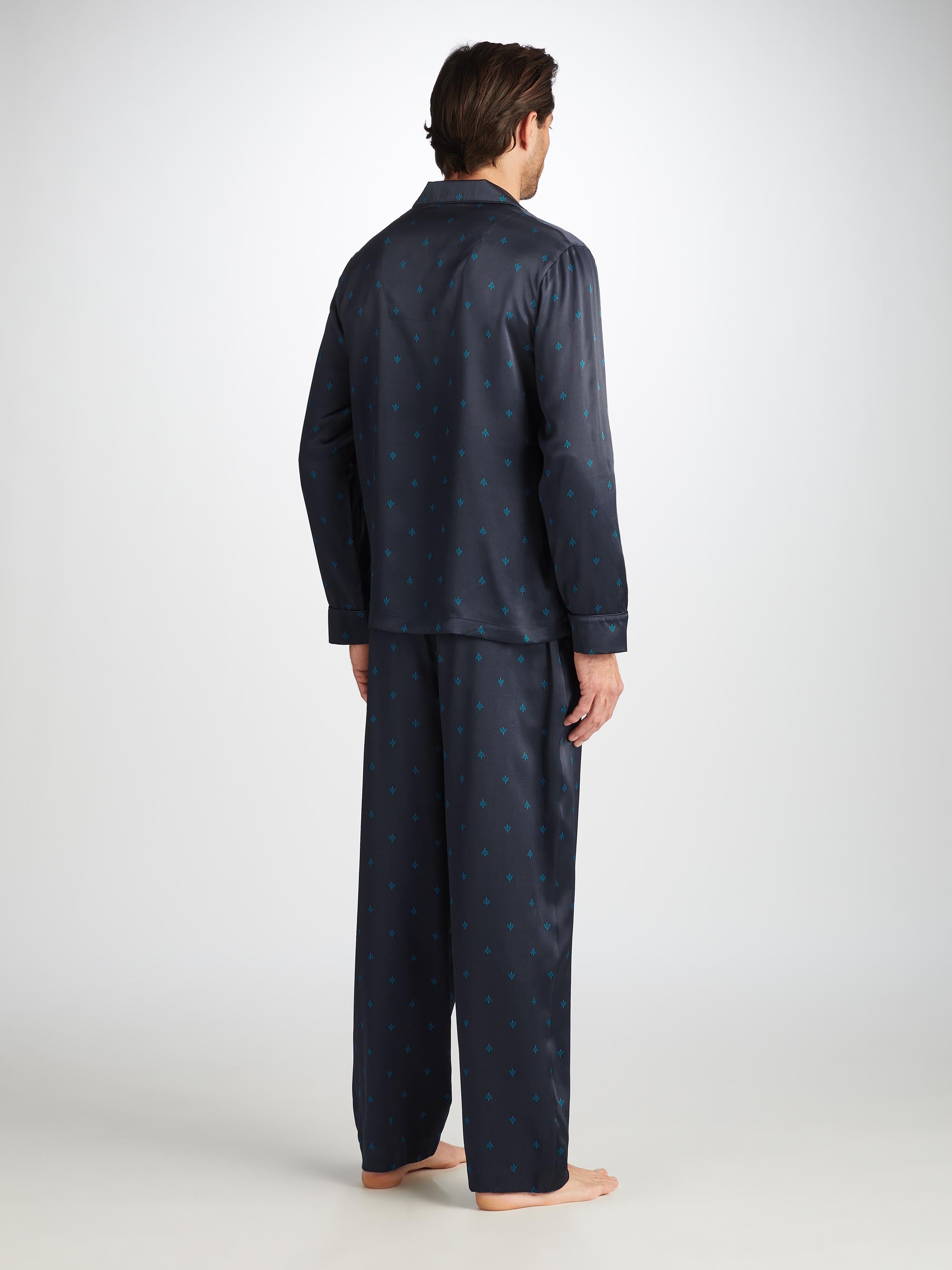 Men's Pyjamas Brindisi 106 Silk Satin Navy