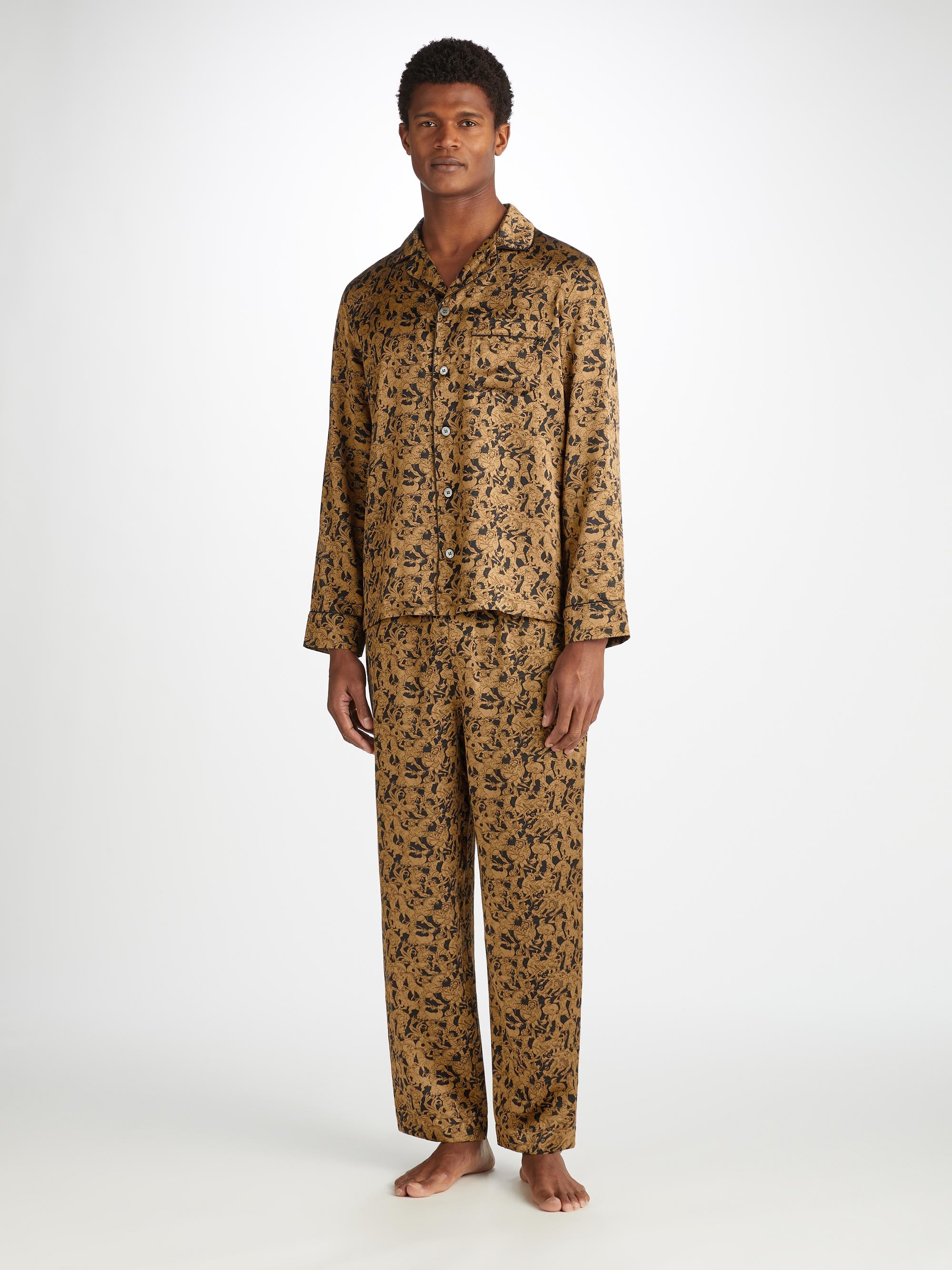 Men's Pyjamas Brindisi 108 Silk Satin Black