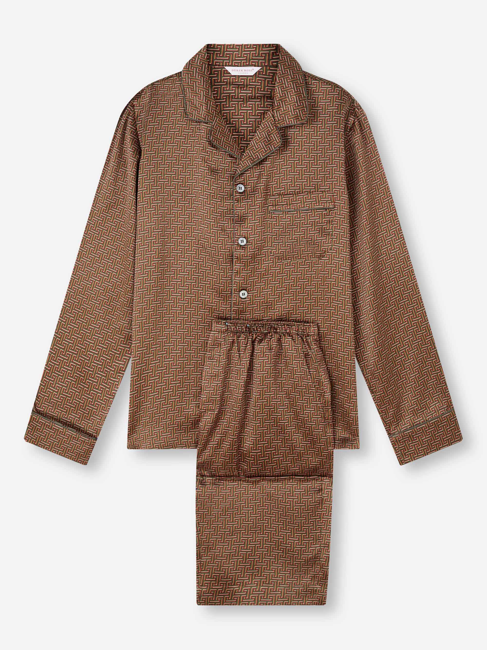 Men's Pyjamas Brindisi 109 Silk Satin Green