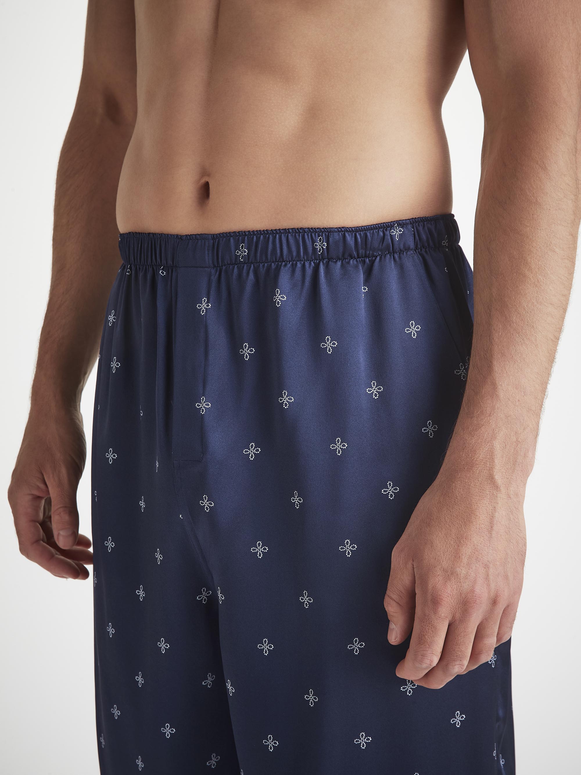 Men's Pyjamas Brindisi 112 Silk Satin Navy