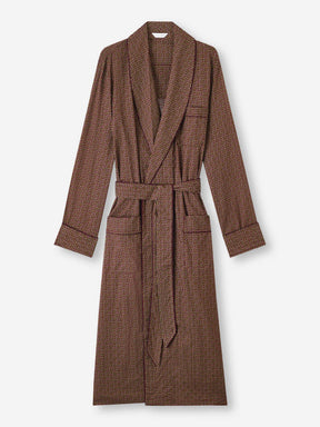 Men's Dressing Gown Ledbury 72 Cotton Batiste Burgundy