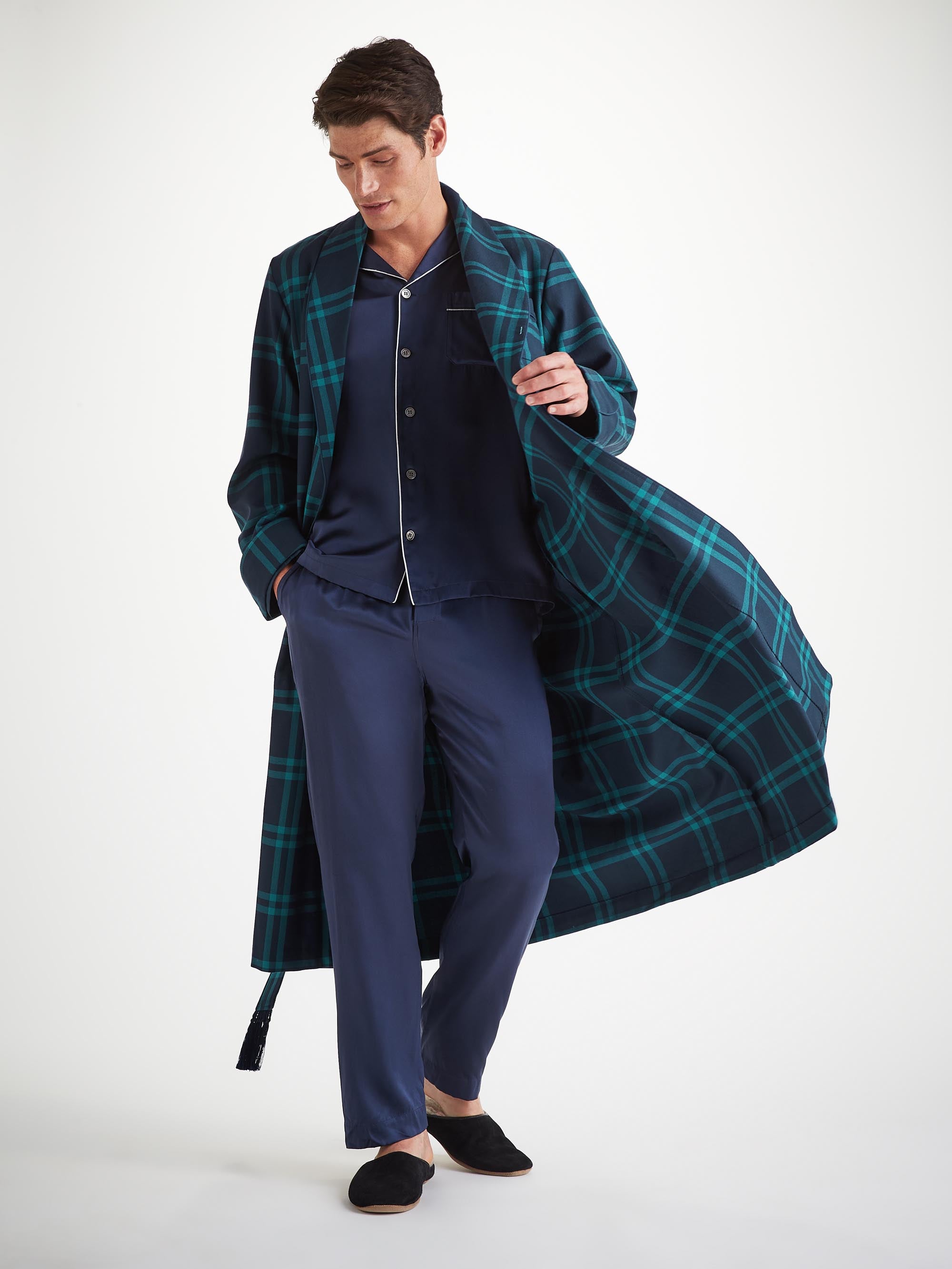 Men's Robe York 46 Wool Navy