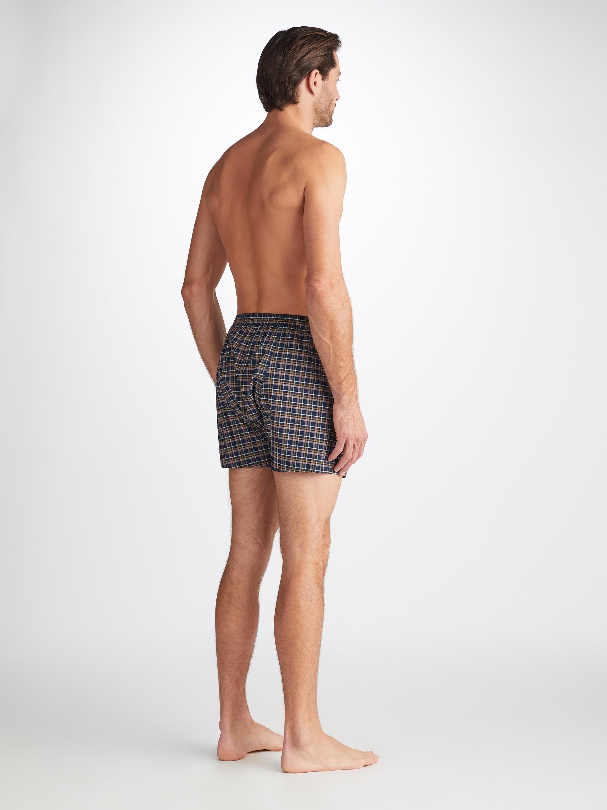 Men's Classic Fit Boxers Barker 37 Cotton Navy