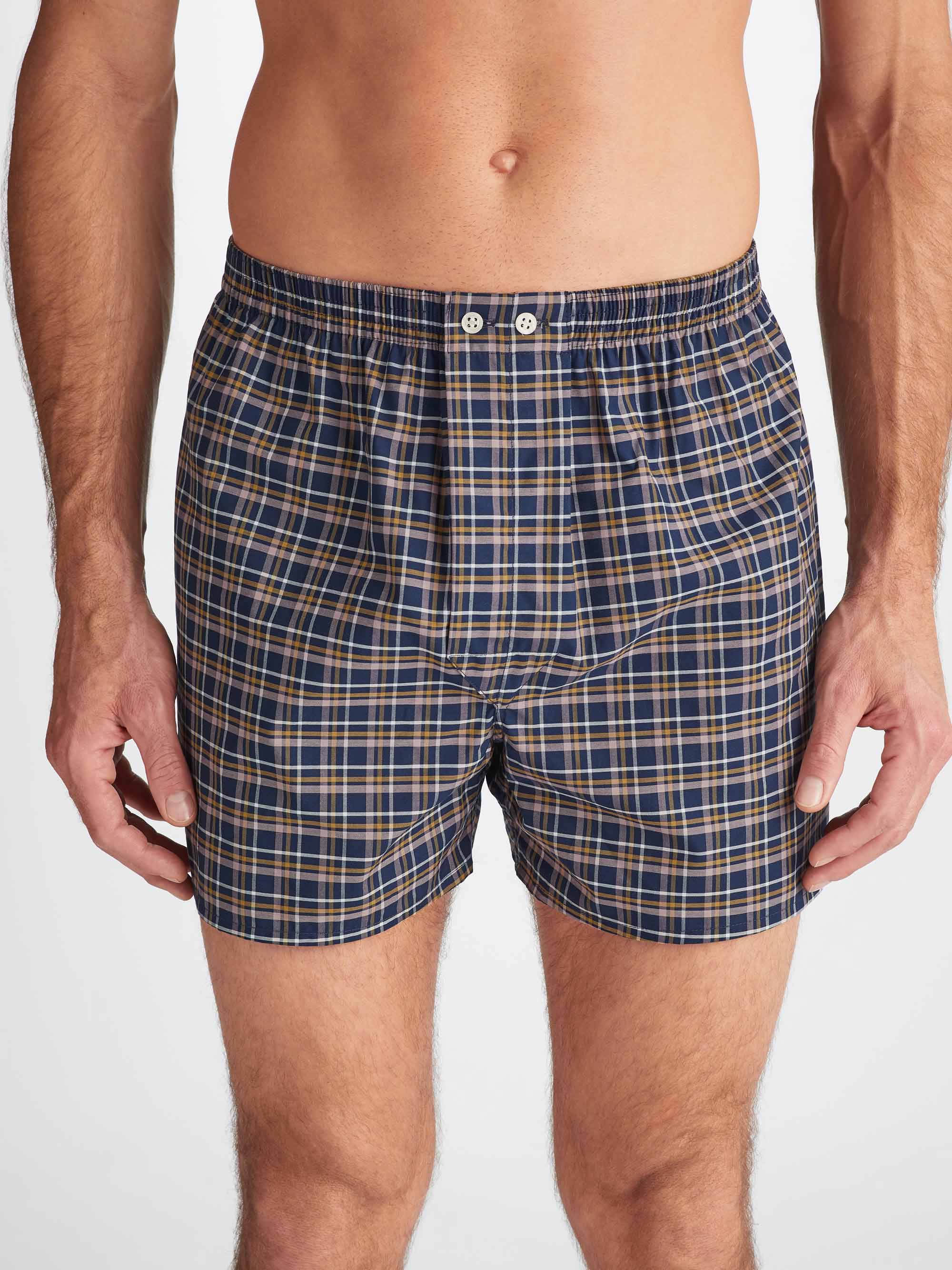 Men's Classic Fit Boxers Barker 37 Cotton Navy