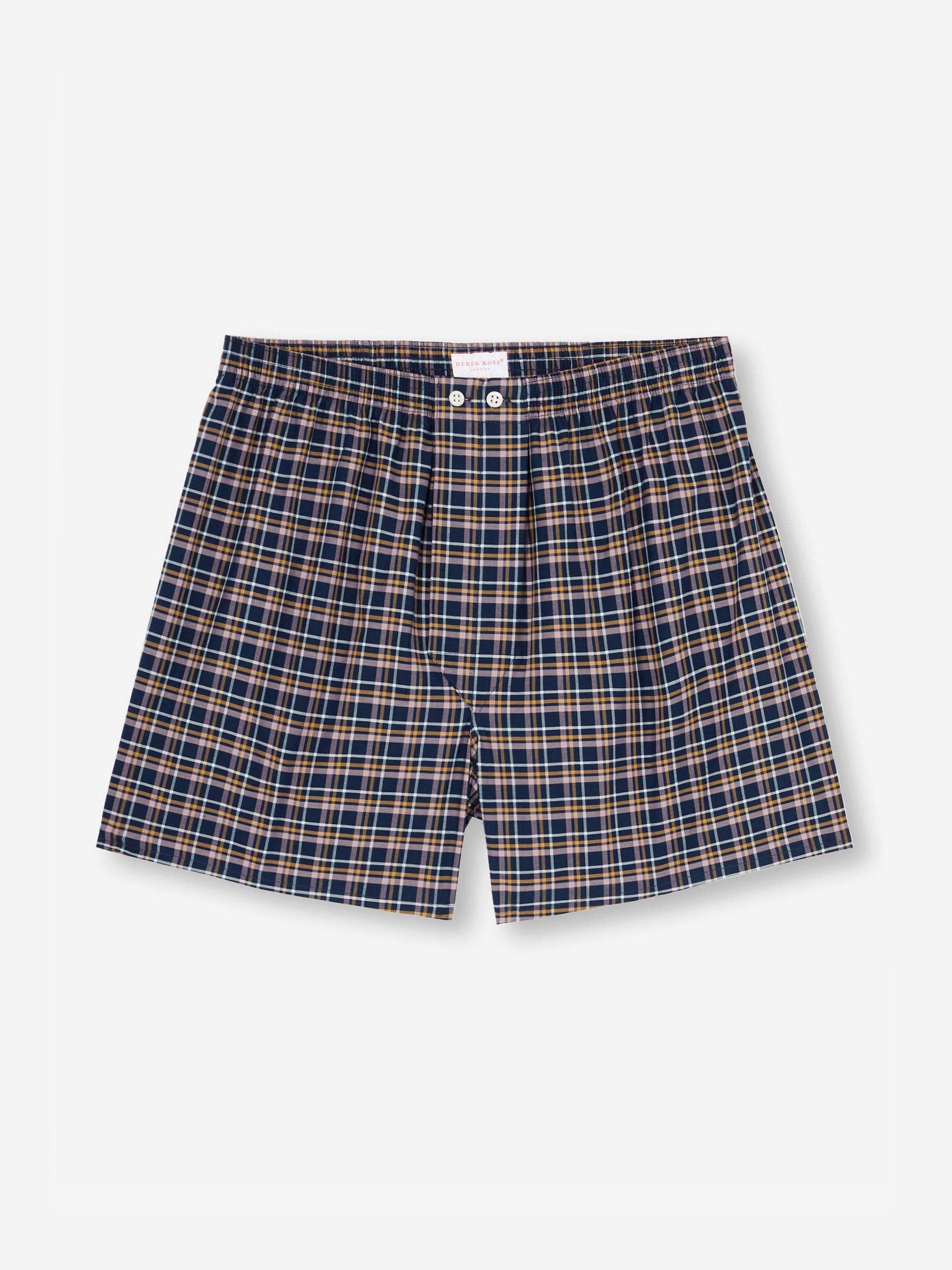 Men's Classic Fit Boxers Barker 37 Cotton Navy