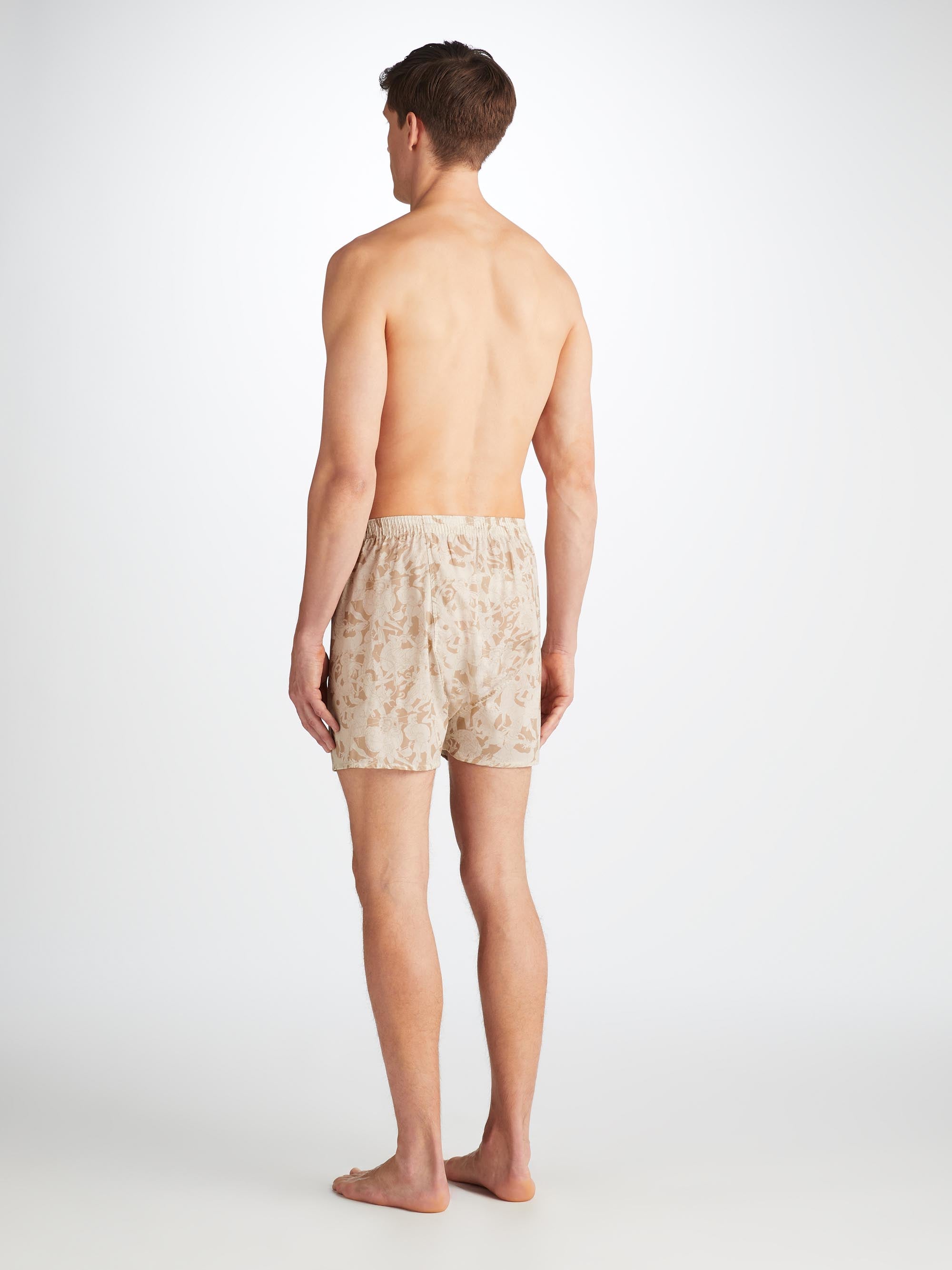 Men's Classic Fit Boxers Ledbury 73 Cotton Batiste Sand