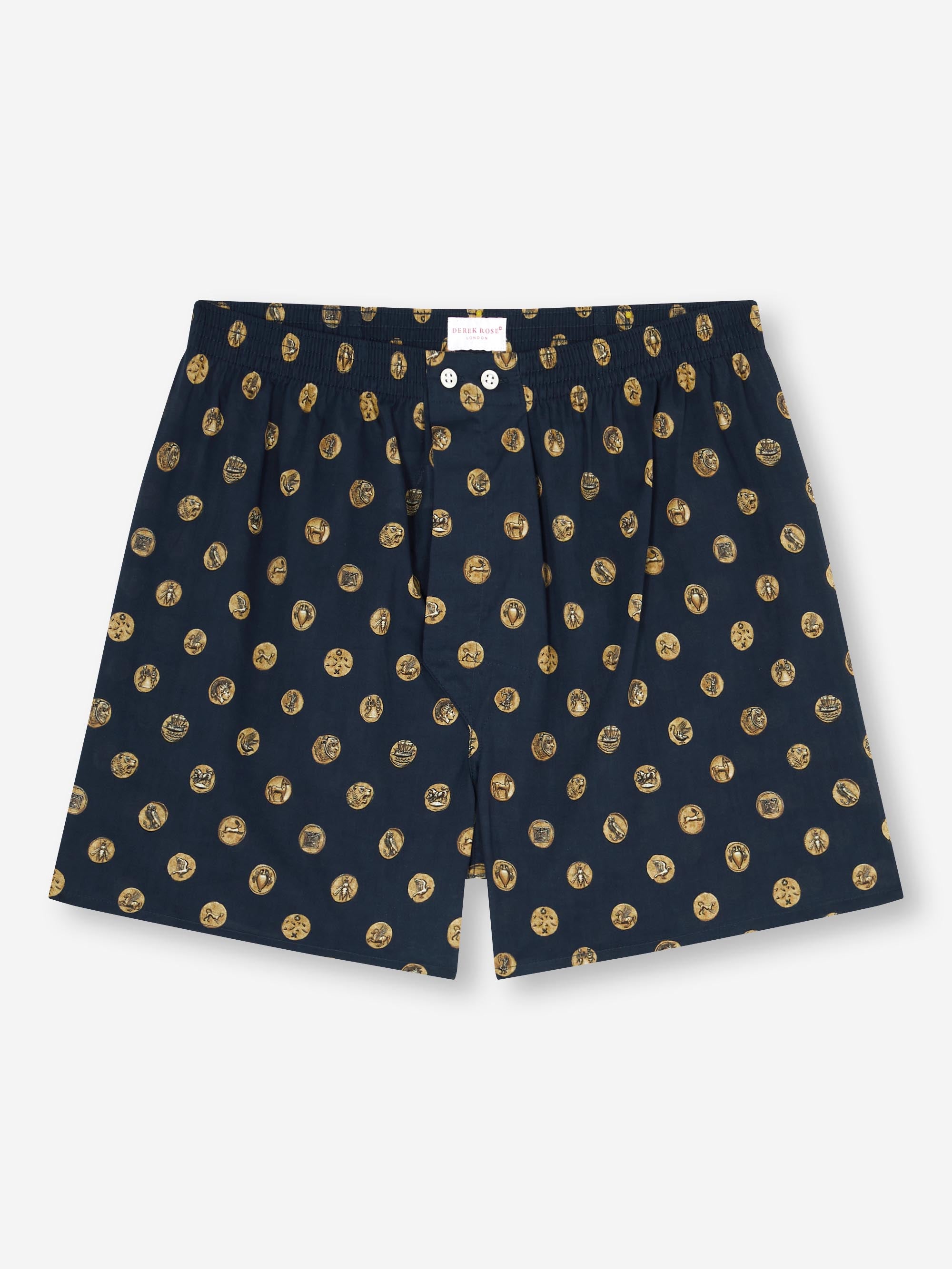 Men's Classic Fit Boxers Ledbury 78 Cotton Batiste Navy