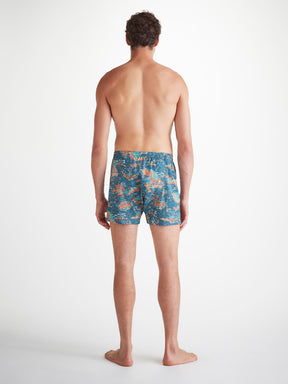 Men's Classic Fit Boxers Cotton Batiste Multi Fisherman Print