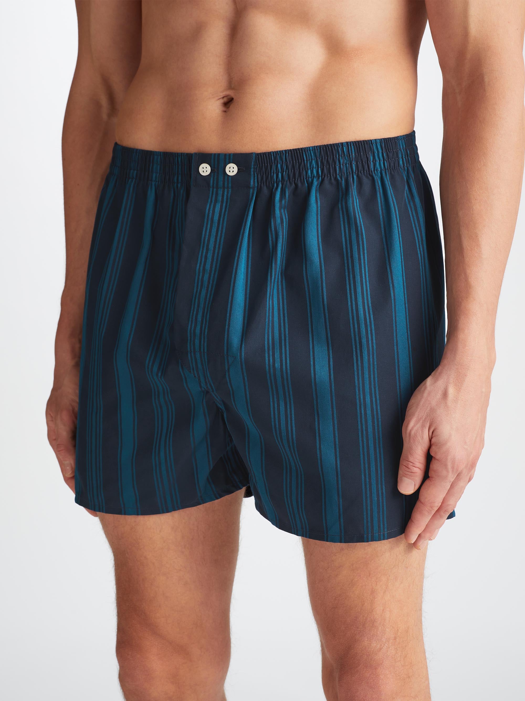 Men's Classic Fit Boxers Royal 222 Cotton Navy