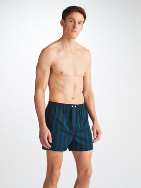 Men's Classic Fit Boxers Royal 222 Cotton Navy