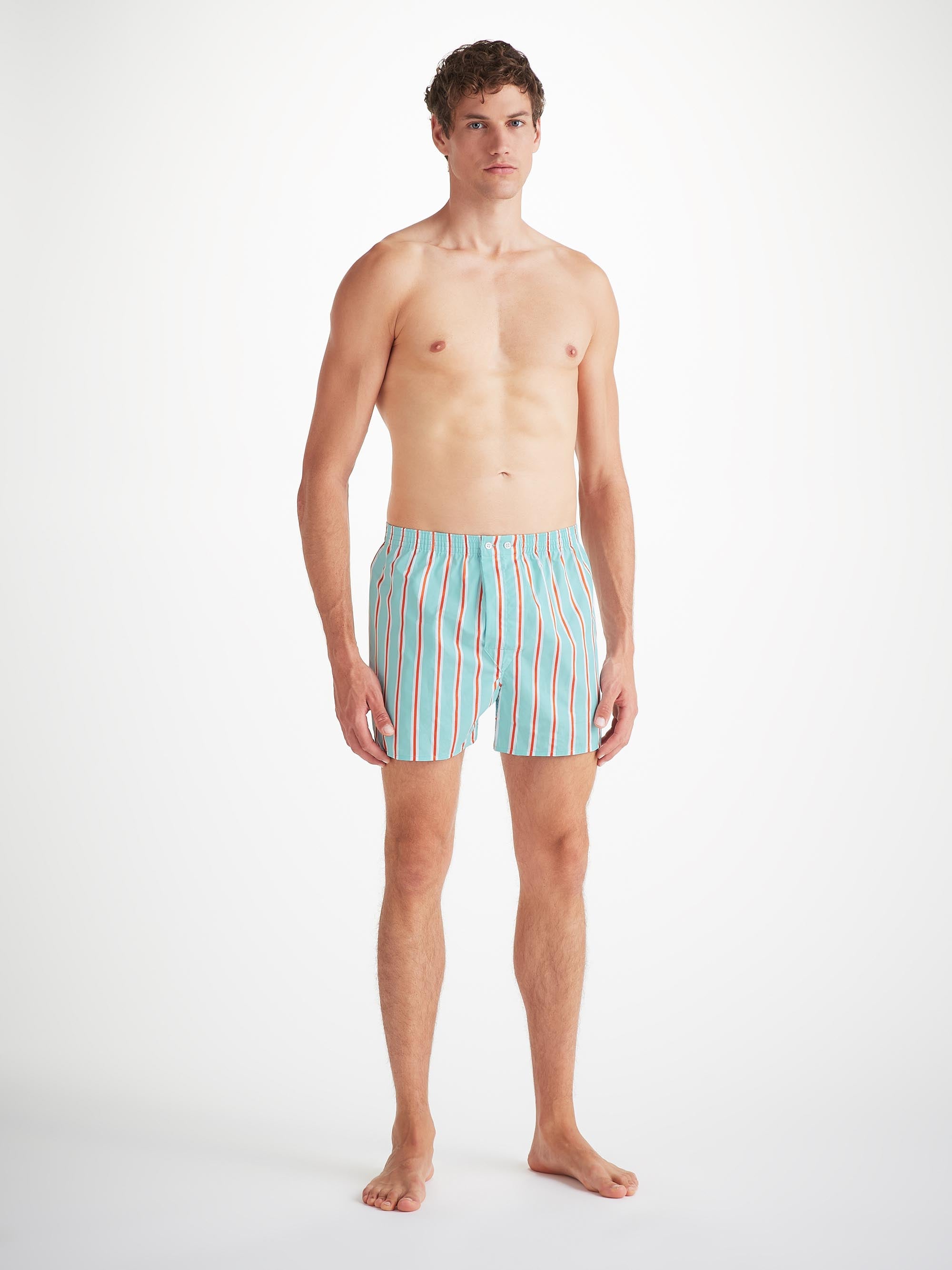 Men's Classic Fit Boxers Royal 223 Cotton Turquoise