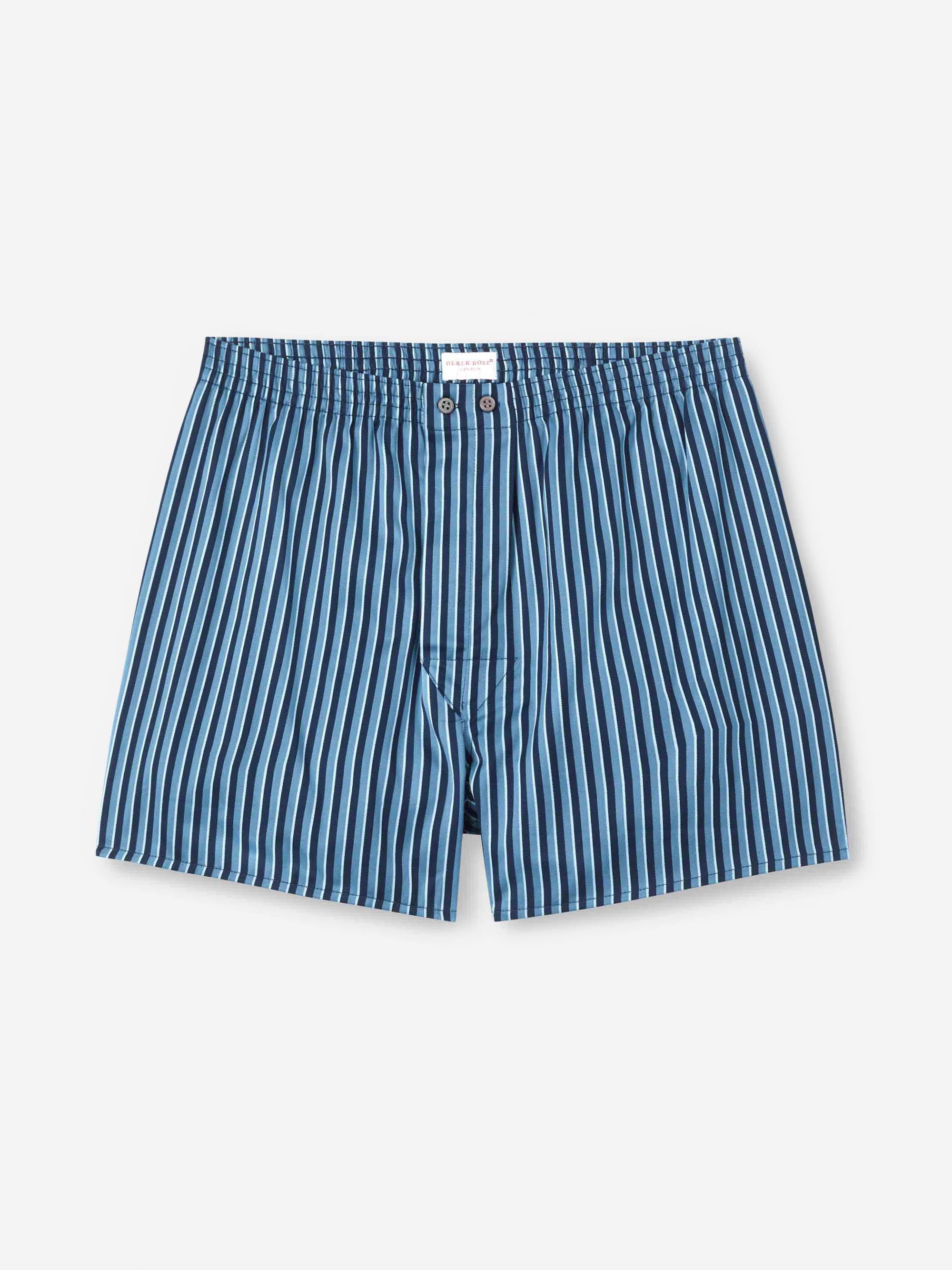 Men's Classic Fit Boxers Wellington 58 Cotton Blue