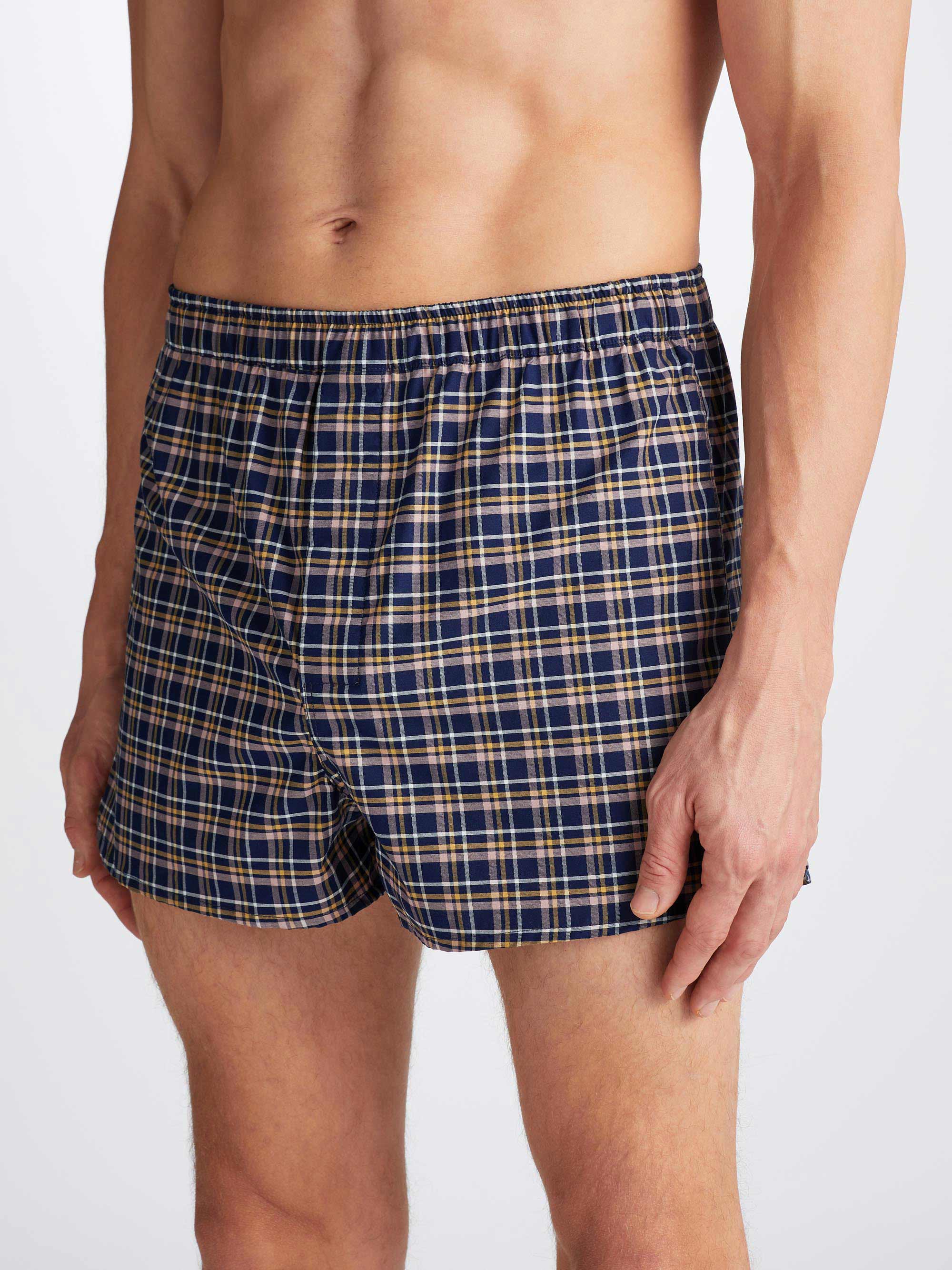 Men's Modern Fit Boxers Barker 37 Cotton Navy