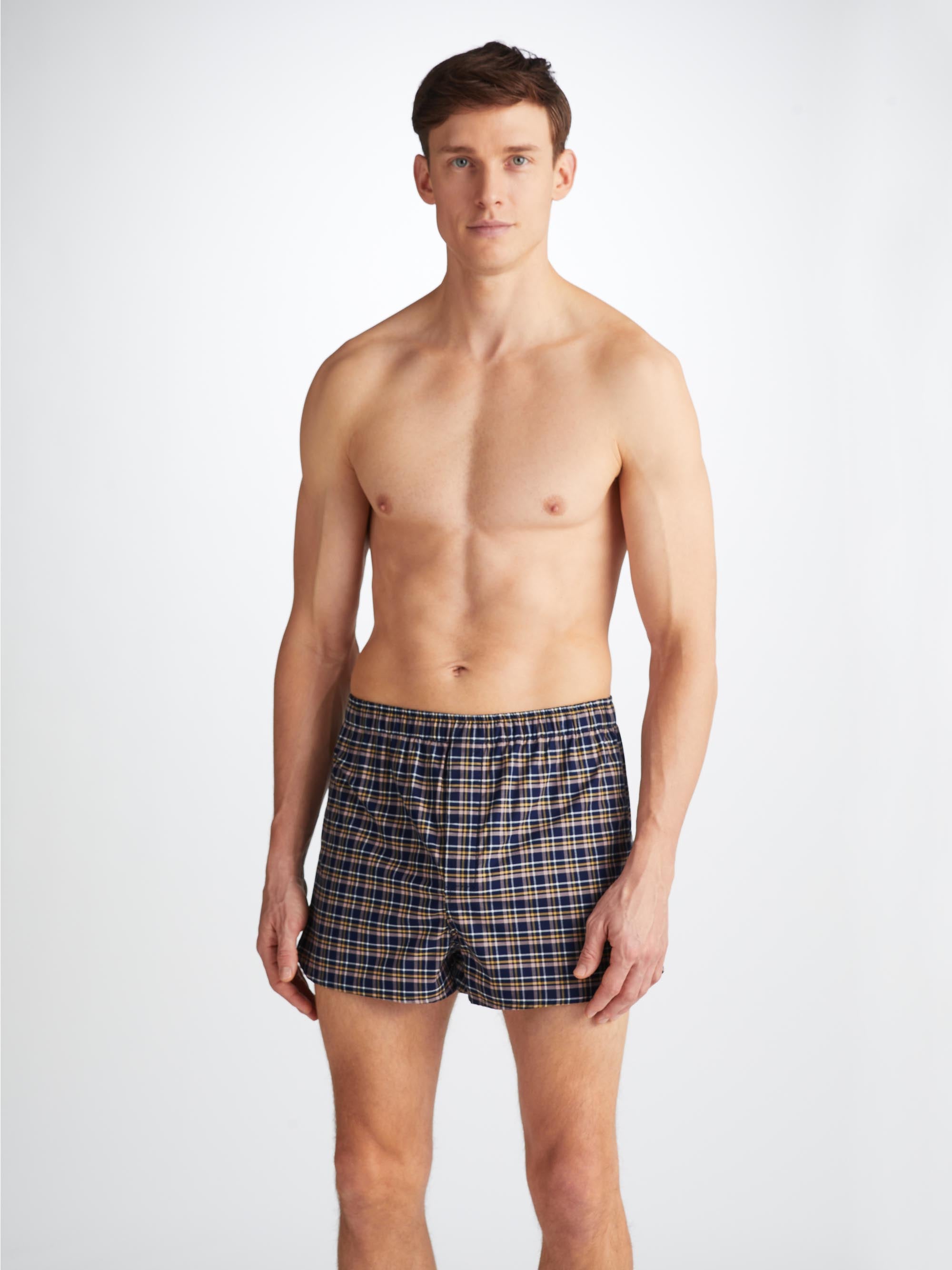 Men's Modern Fit Boxers Barker 37 Cotton Navy