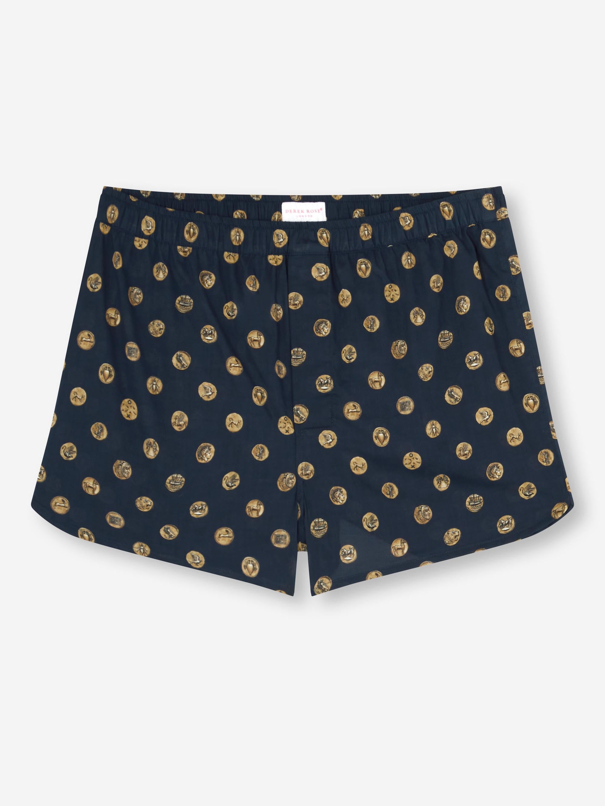 Men's Modern Fit Boxers Ledbury 78 Cotton Batiste Navy