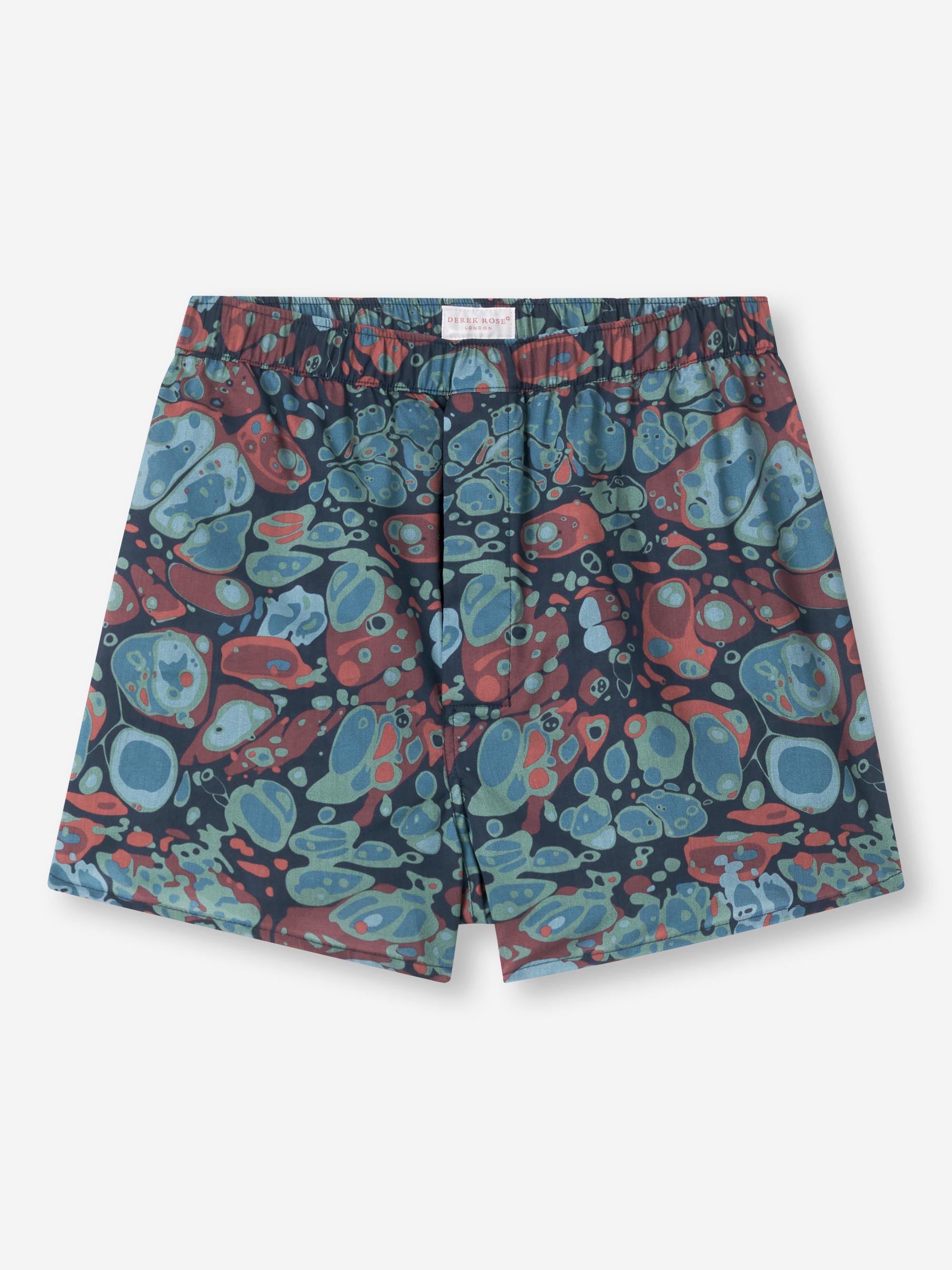 Men's Modern Fit Boxers Cotton Batiste Multi Marble Print