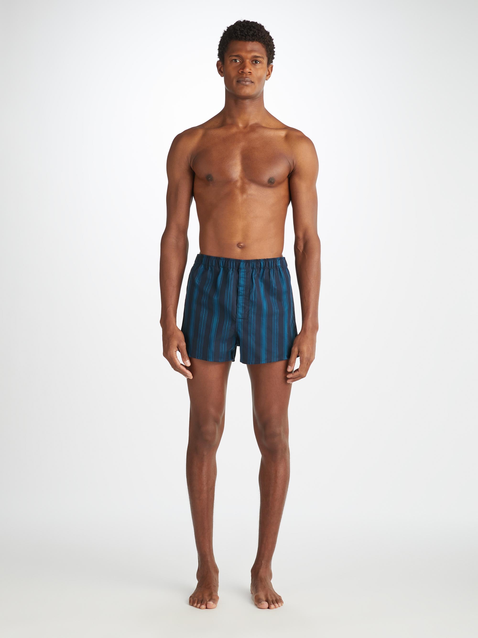 Men's Modern Fit Boxers Royal 222 Cotton Navy