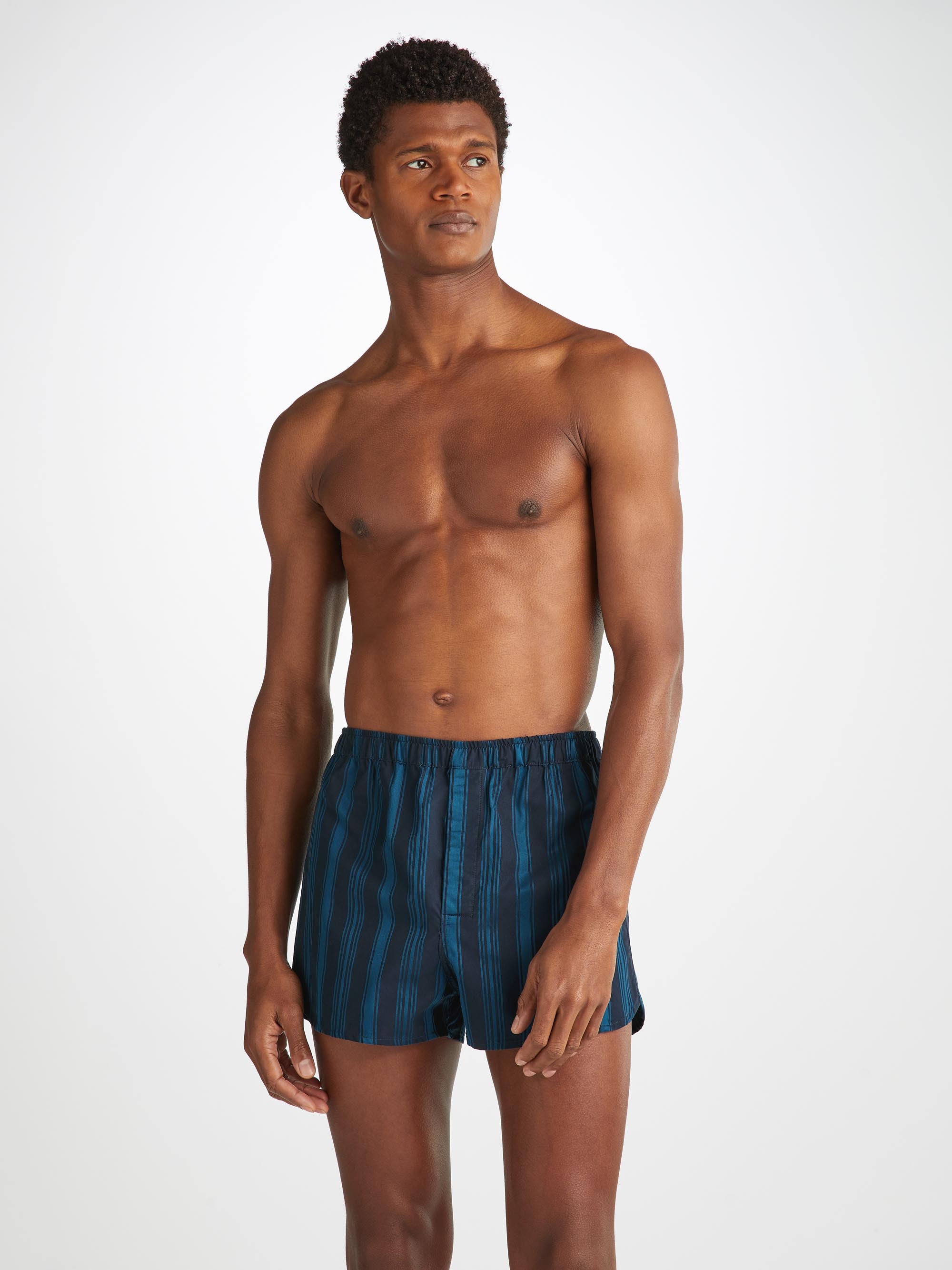 Men's Modern Fit Boxers Royal 222 Cotton Navy