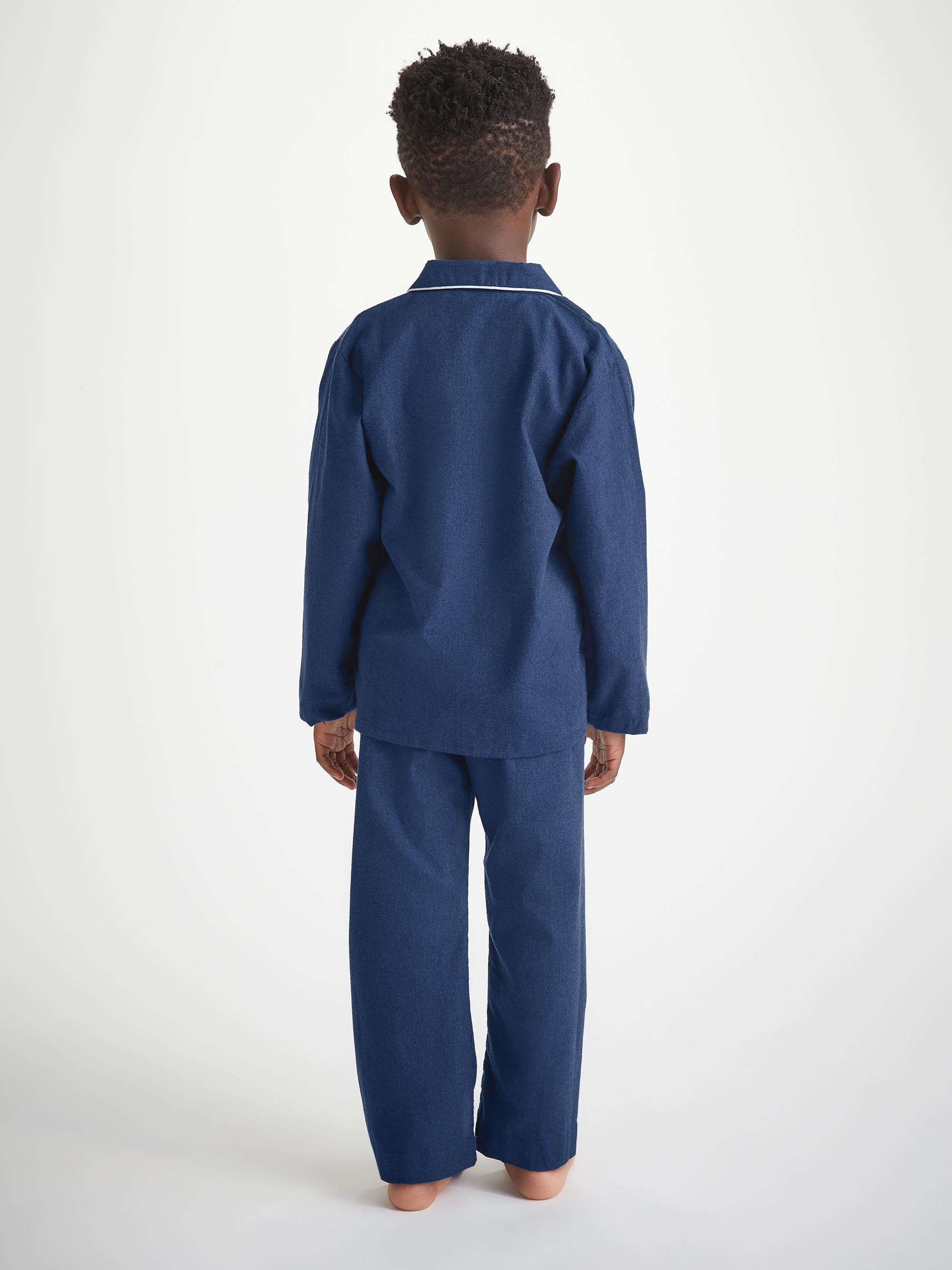 Kids' Pyjamas Balmoral 3 Brushed Cotton Navy