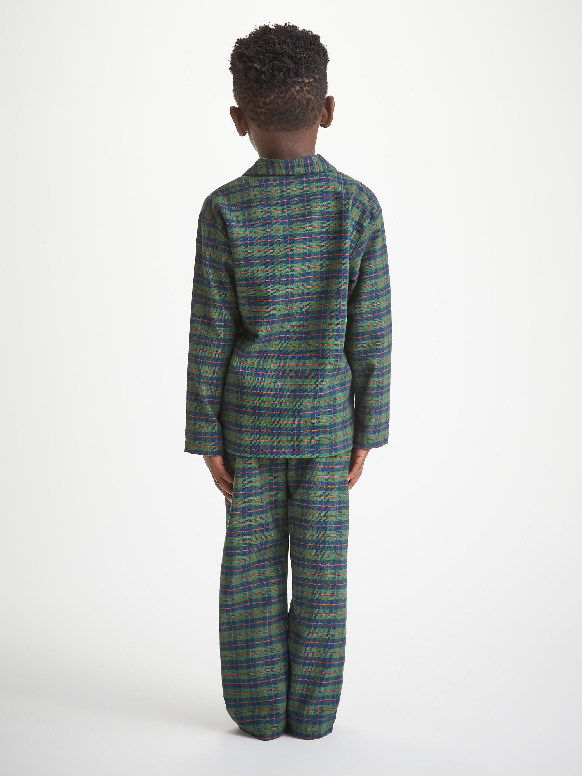 Kids' Pyjamas Kelburn 47 Brushed Cotton Green