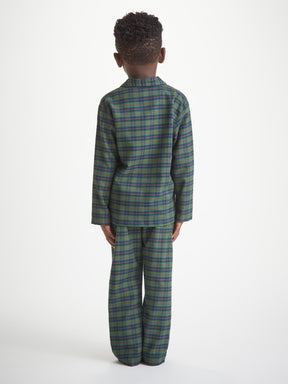 Kids' Pyjamas Kelburn 47 Brushed Cotton Green