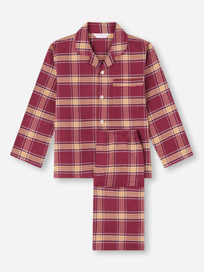 Kids' Pyjamas Kelburn 48 Brushed Cotton Burgundy