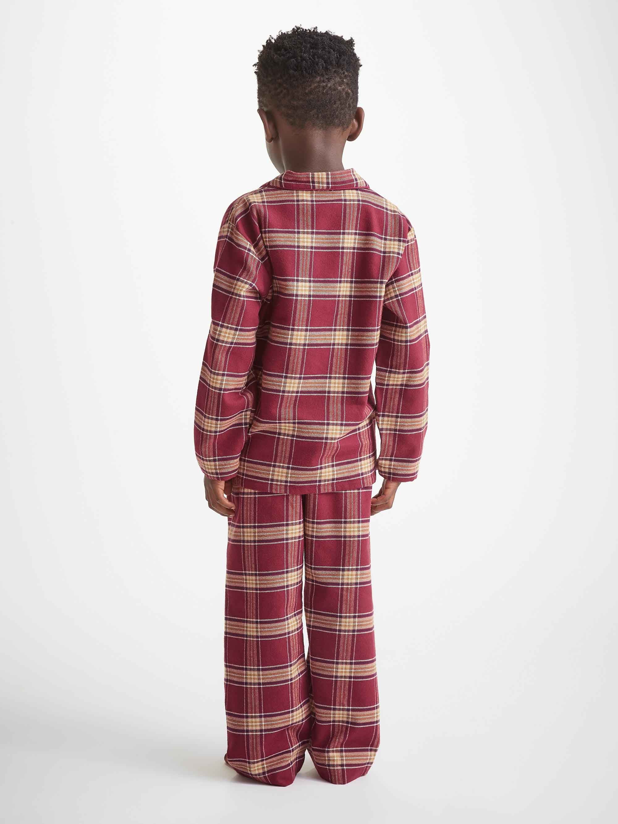 Kids' Pyjamas Kelburn 48 Brushed Cotton Burgundy