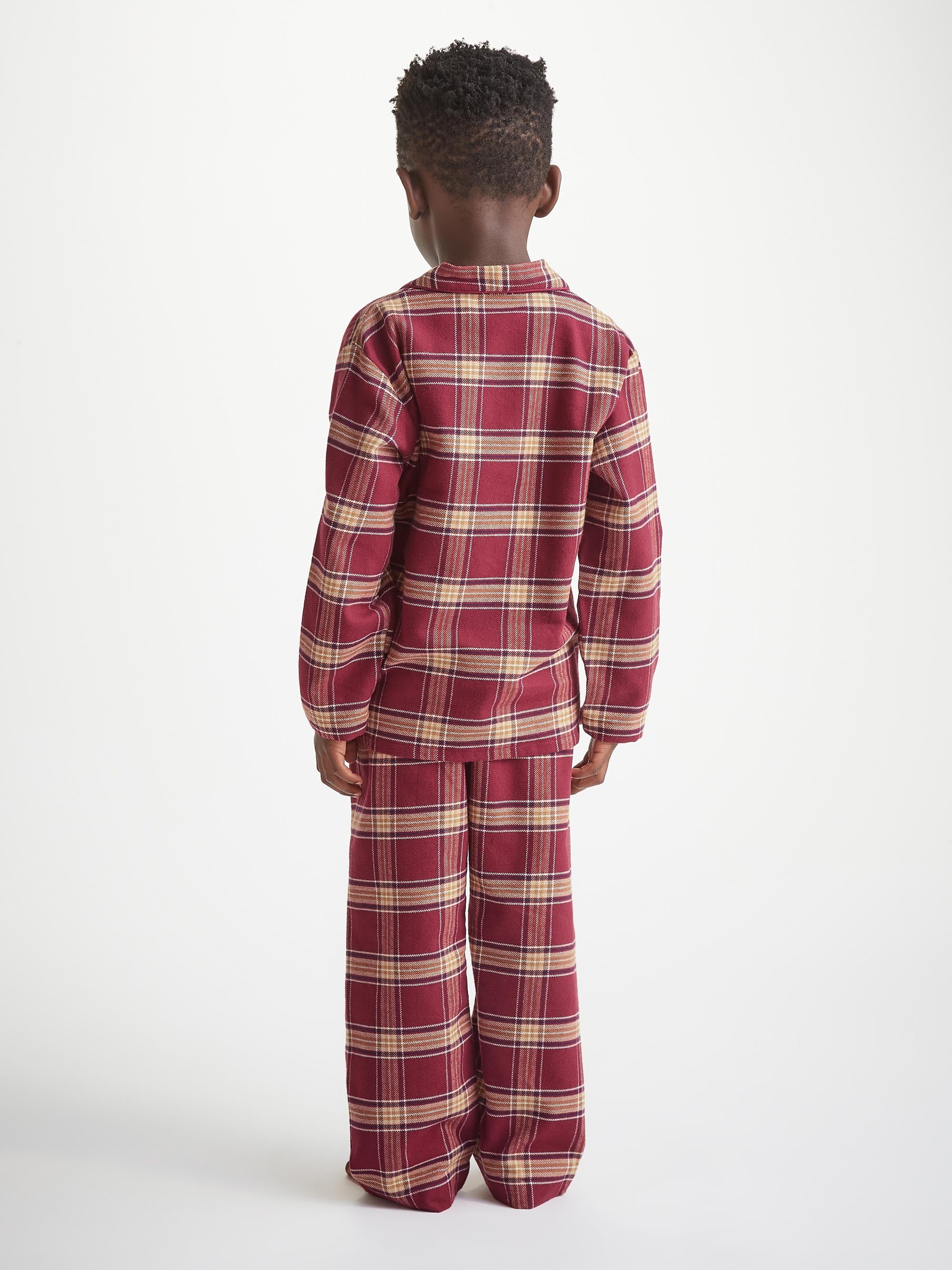 Kids' Pyjamas Kelburn 48 Brushed Cotton Burgundy