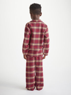 Kids' Pyjamas Kelburn 48 Brushed Cotton Burgundy