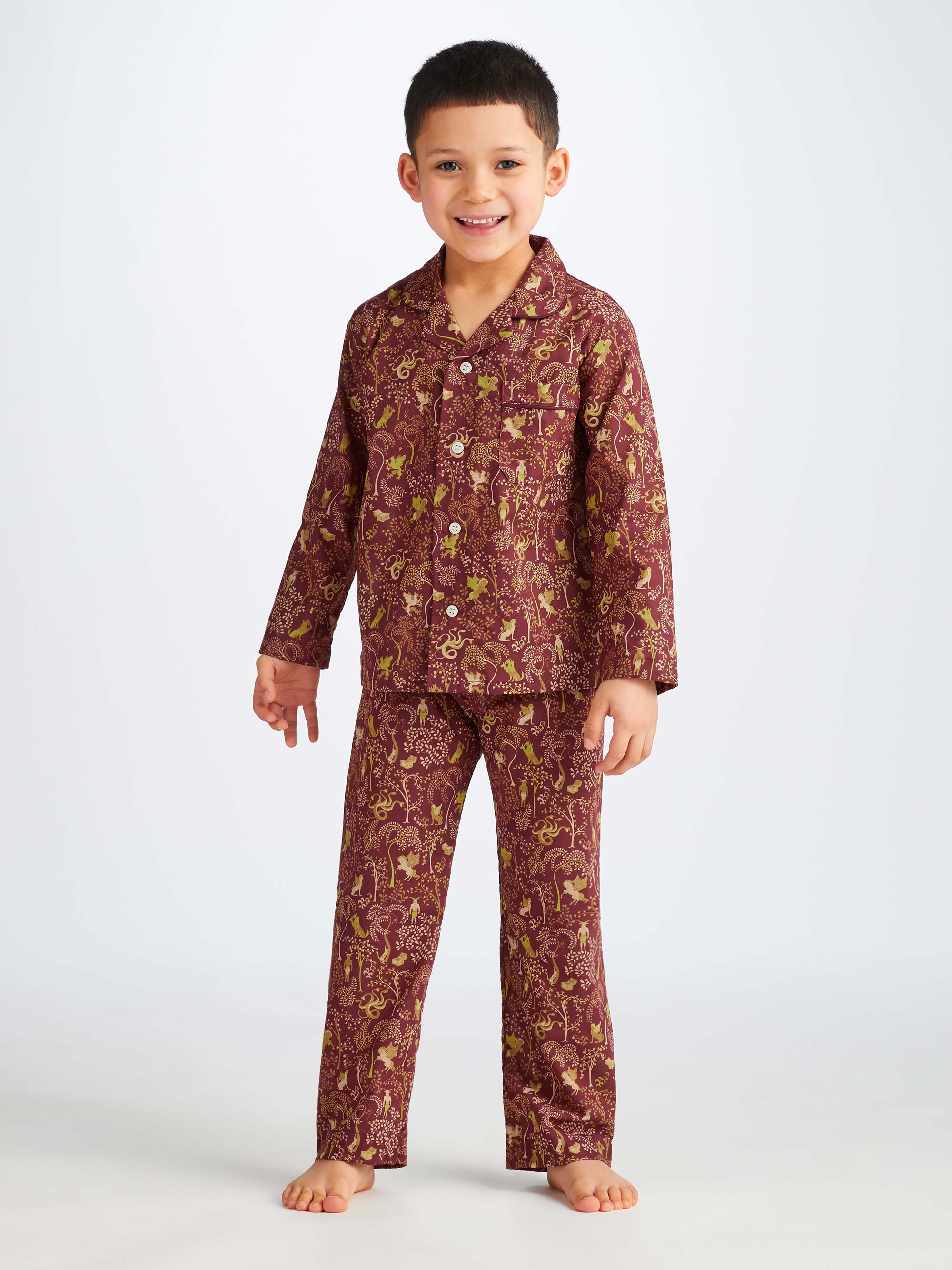 Kids' Pyjamas Ledbury 74 Cotton Batiste Burgundy