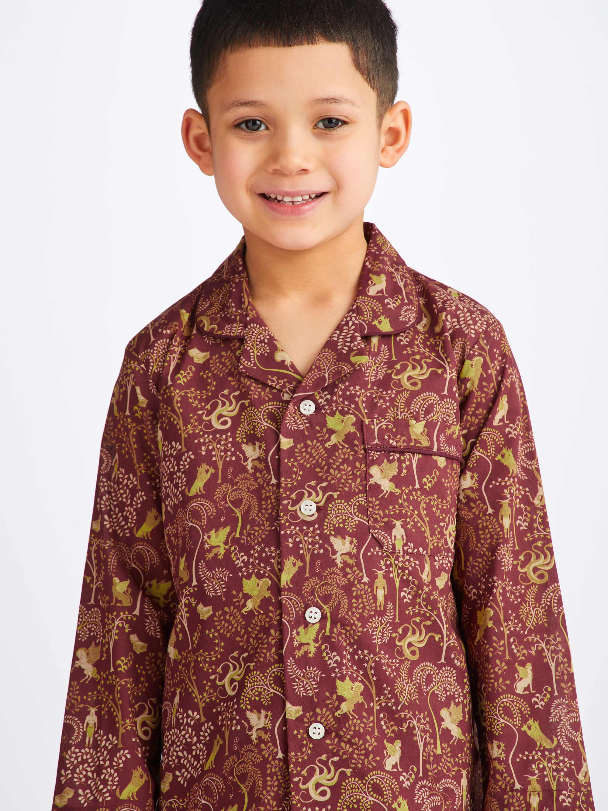 Kids' Pyjamas Ledbury 74 Cotton Batiste Burgundy