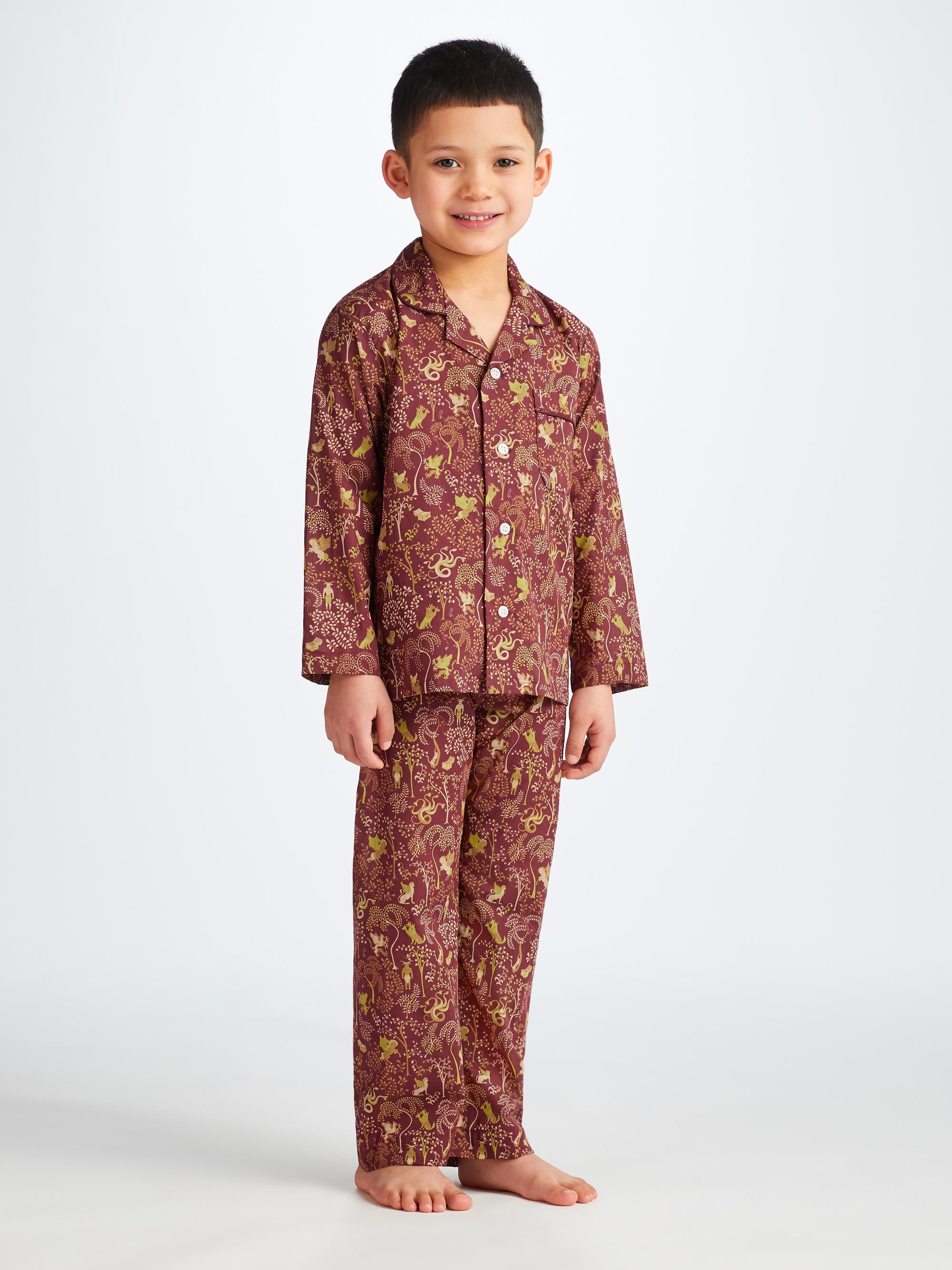 Kids' Pyjamas Ledbury 74 Cotton Batiste Burgundy