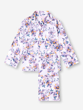 Kids' Pyjamas Cotton Batiste White Wildflower Print