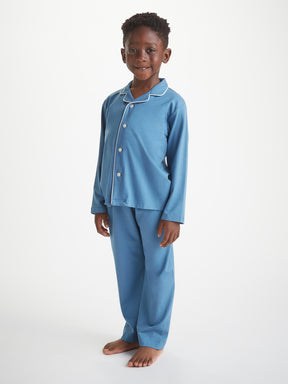 Kids' Pyjamas Basel Micro Modal Stretch Steel Blue