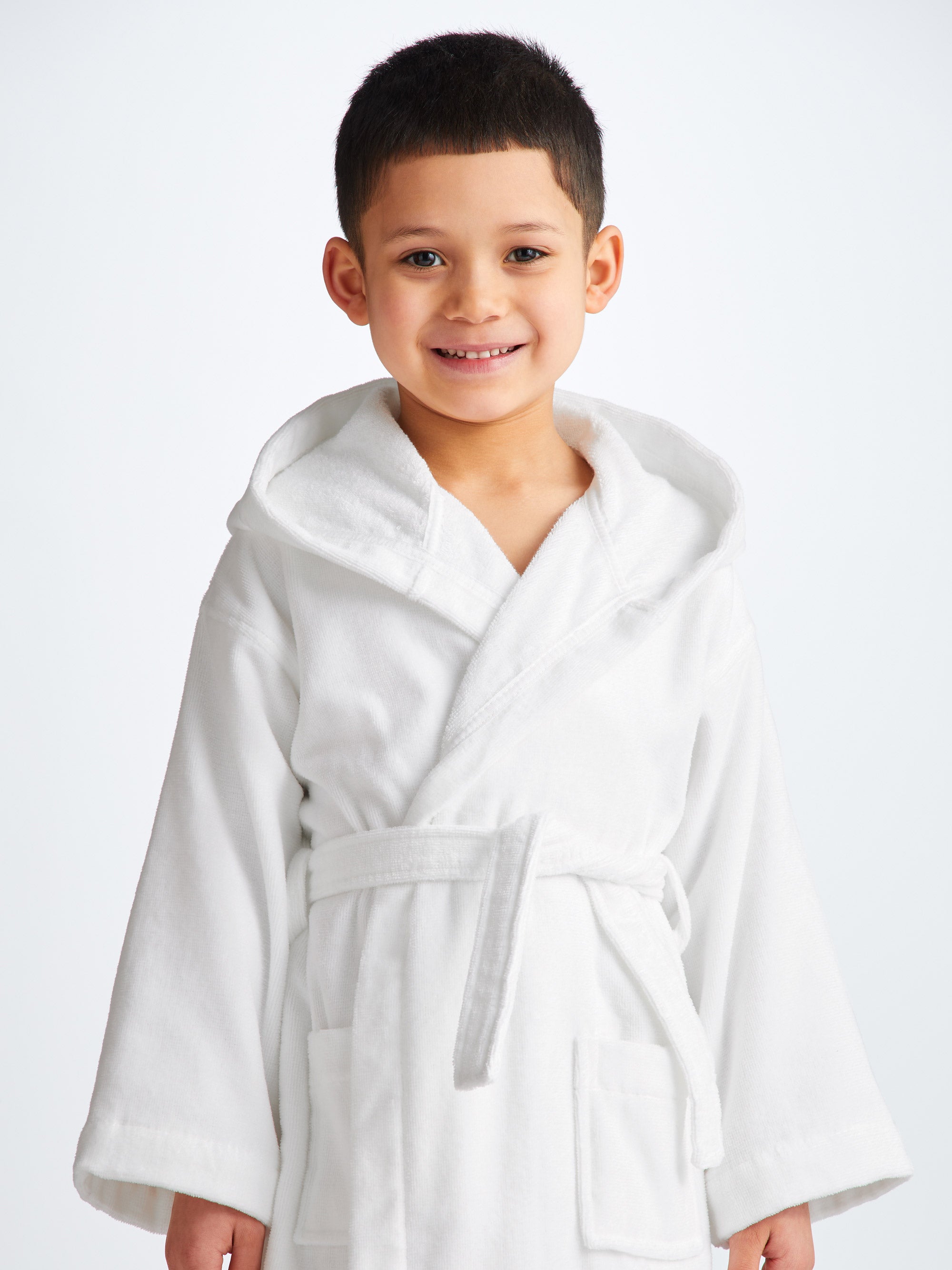 Kids' Bathrobe Triton 10 Terry Cotton White