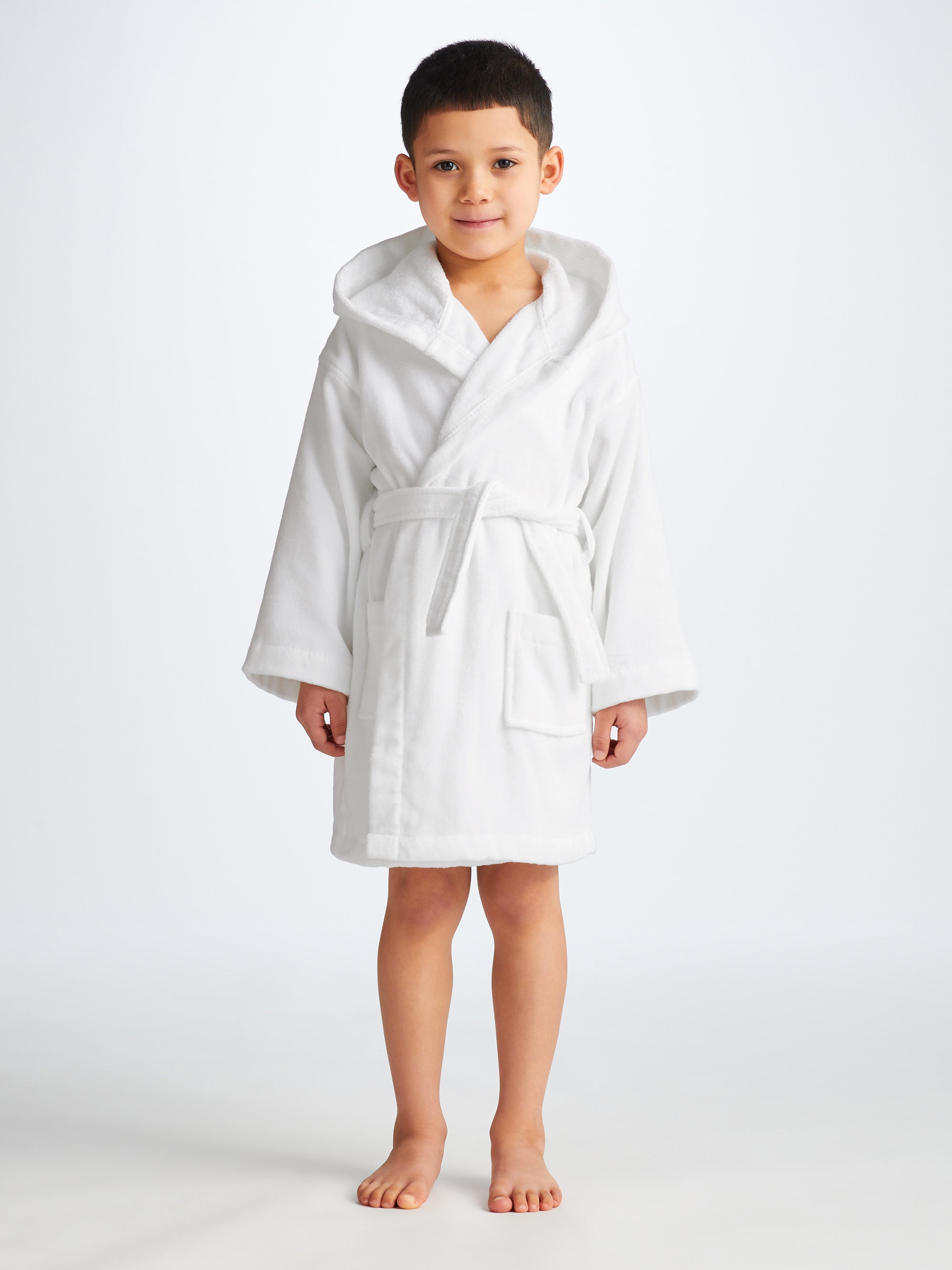 Kids' Bathrobe Triton 10 Terry Cotton White