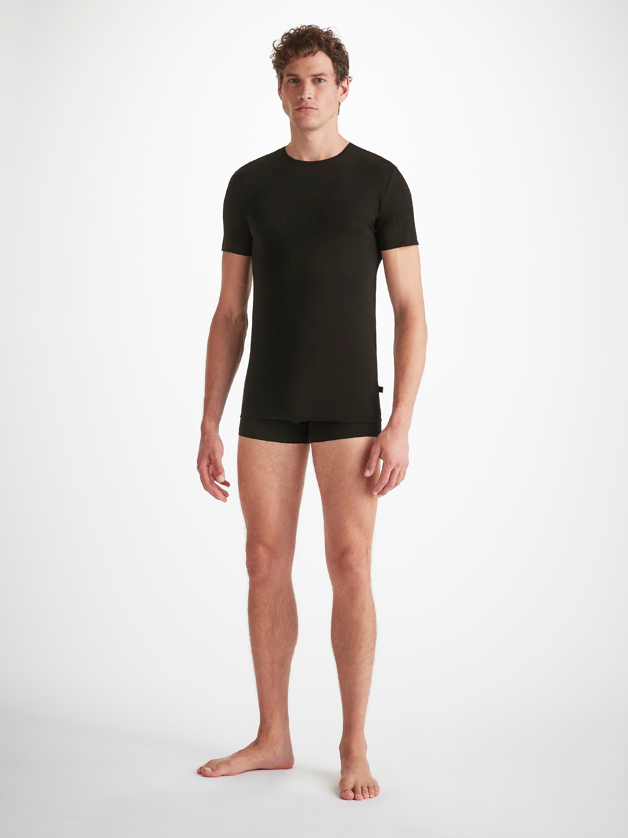 Men's Underwear T-Shirt Jack Pima Cotton Stretch Black