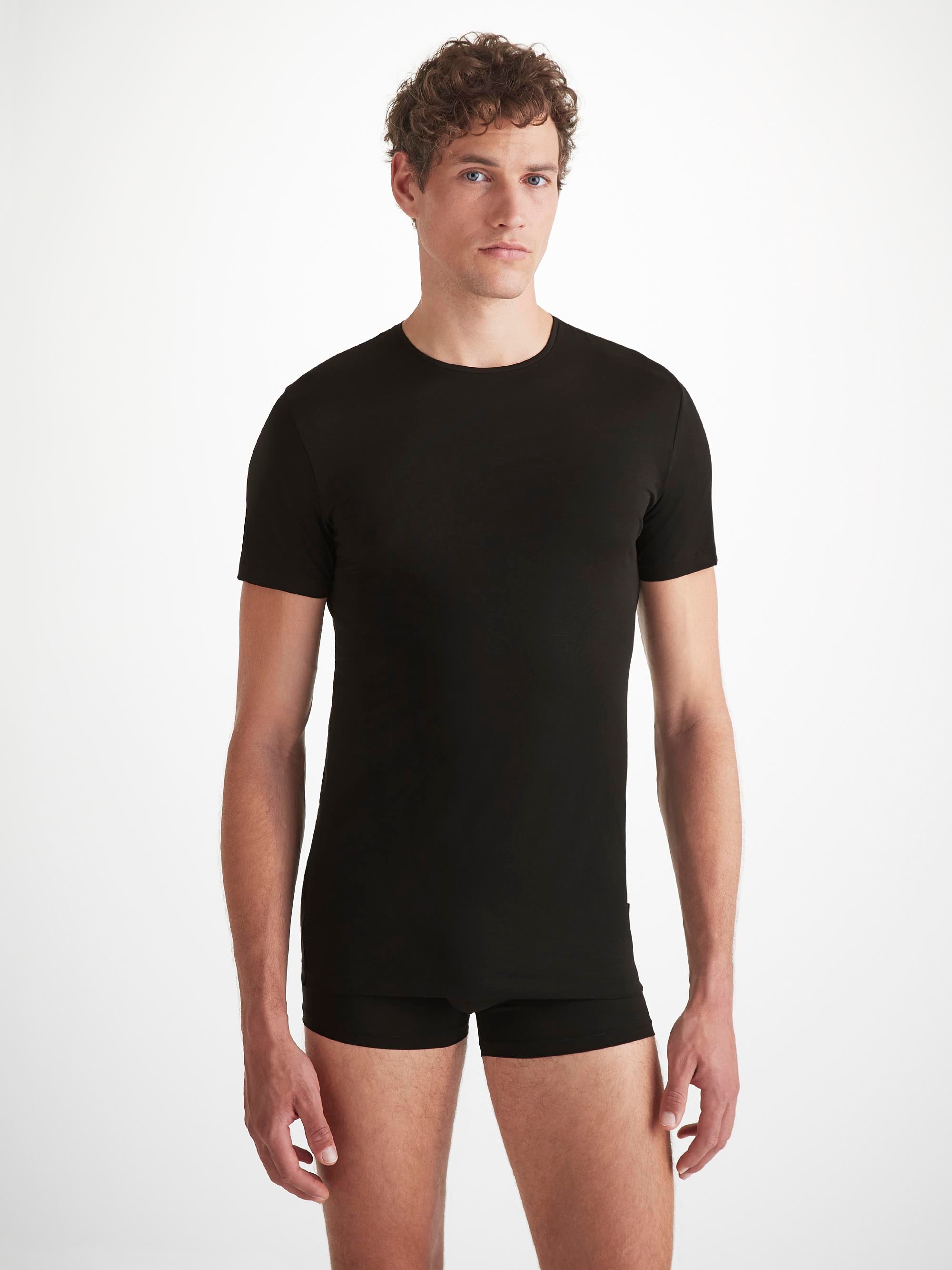 Men's Underwear T-Shirt Jack Pima Cotton Stretch Black