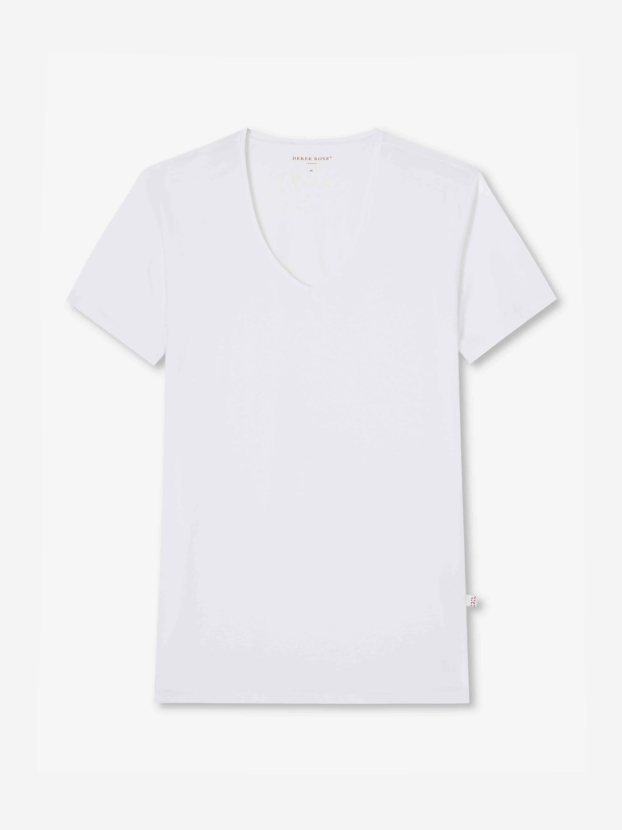 Men's Underwear V-Neck T-Shirt Jack Pima Cotton Stretch White