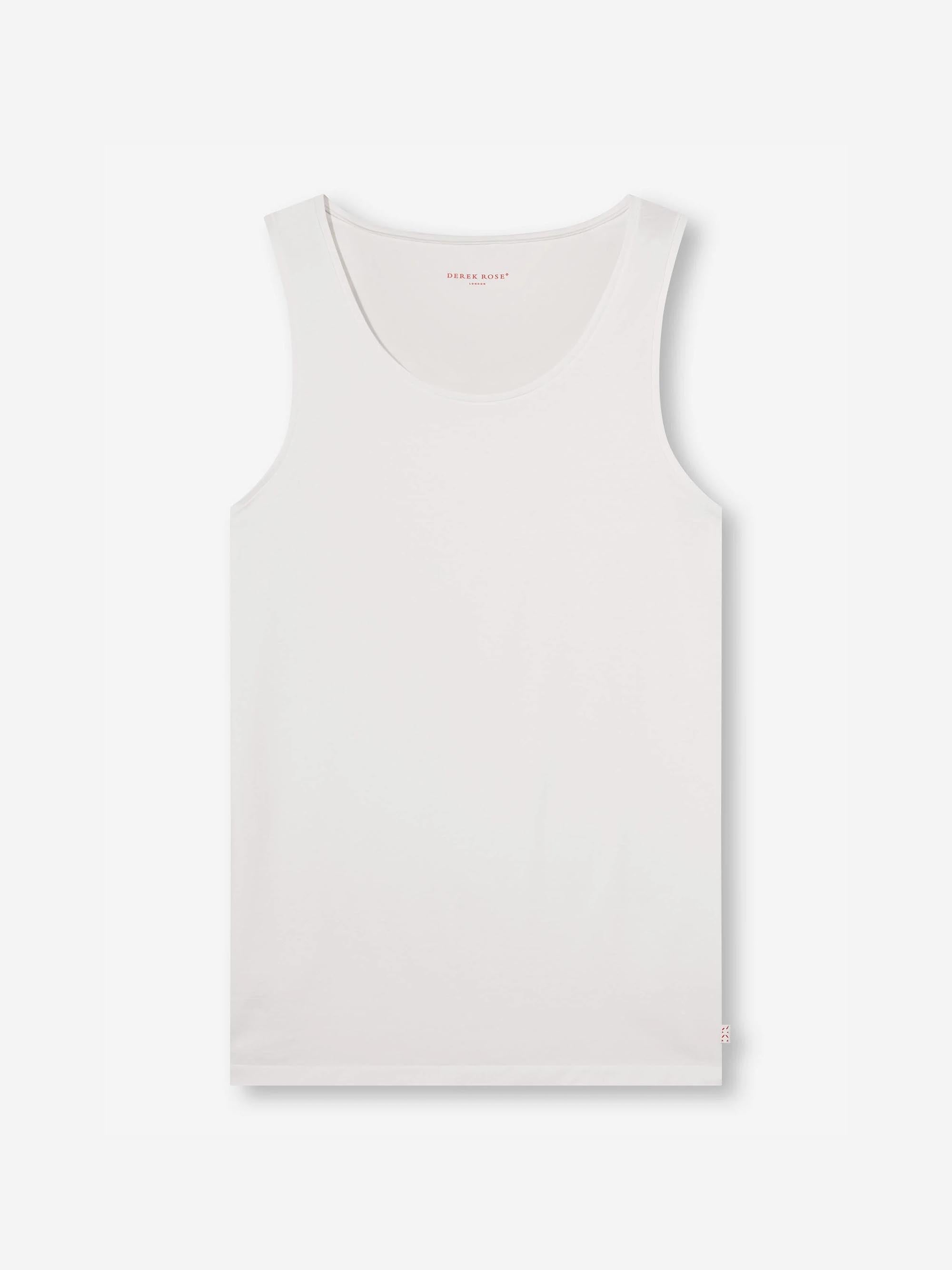 Men's Underwear Tank Top Jack Pima Cotton Stretch White