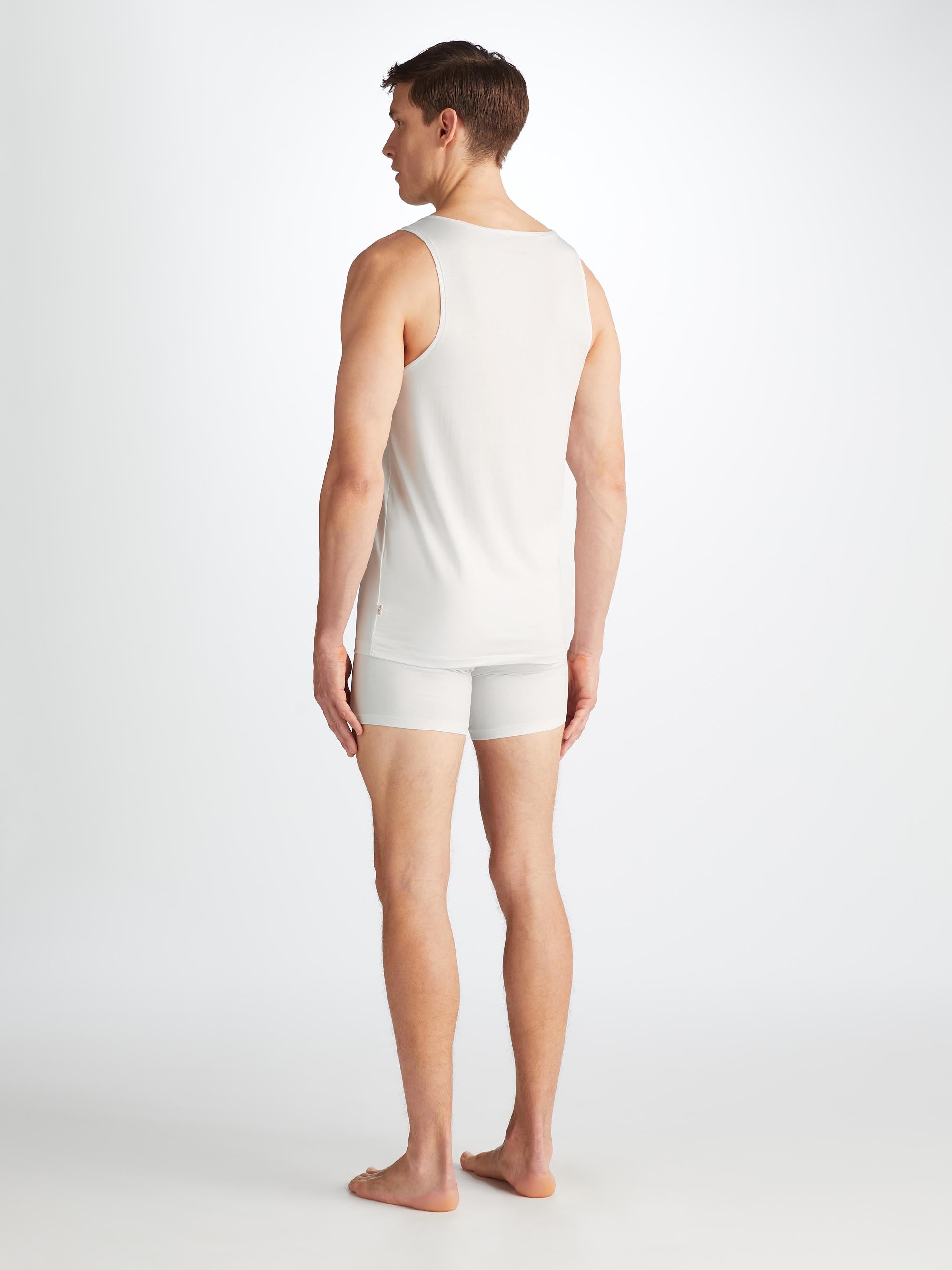 Men's Underwear Tank Top Jack Pima Cotton Stretch White